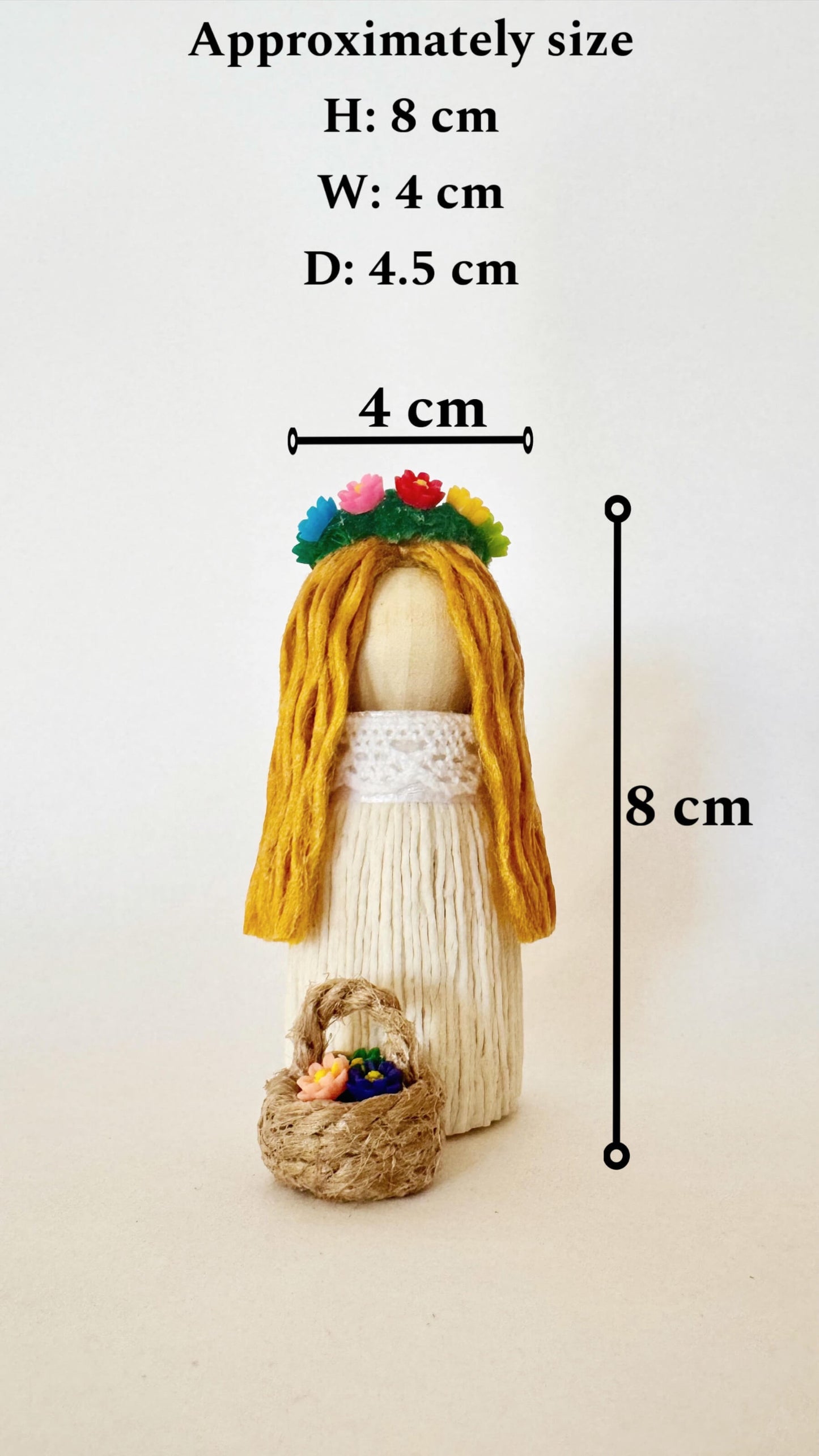 Mini Mid-Summer Girl - Handmade Swedish Midsummer Decoration
