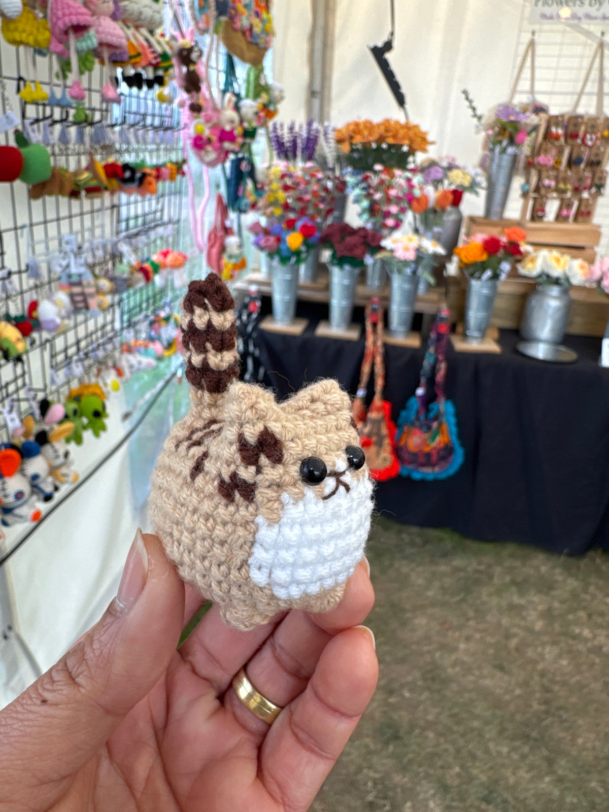 Cute Crochet Cat Keychain