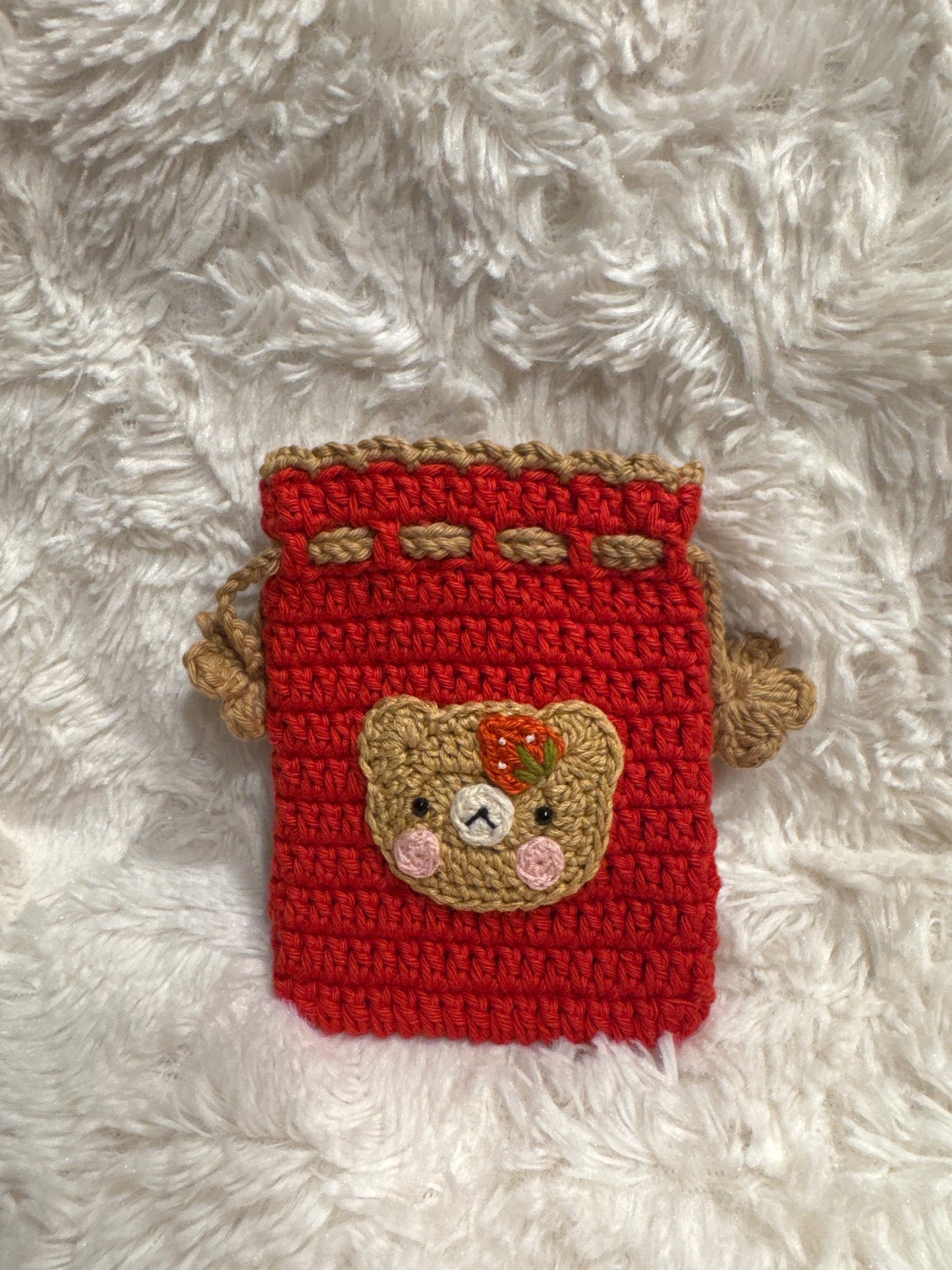 Handmade Crochet Mini Pouch – Cute Character | Flowers by Ou