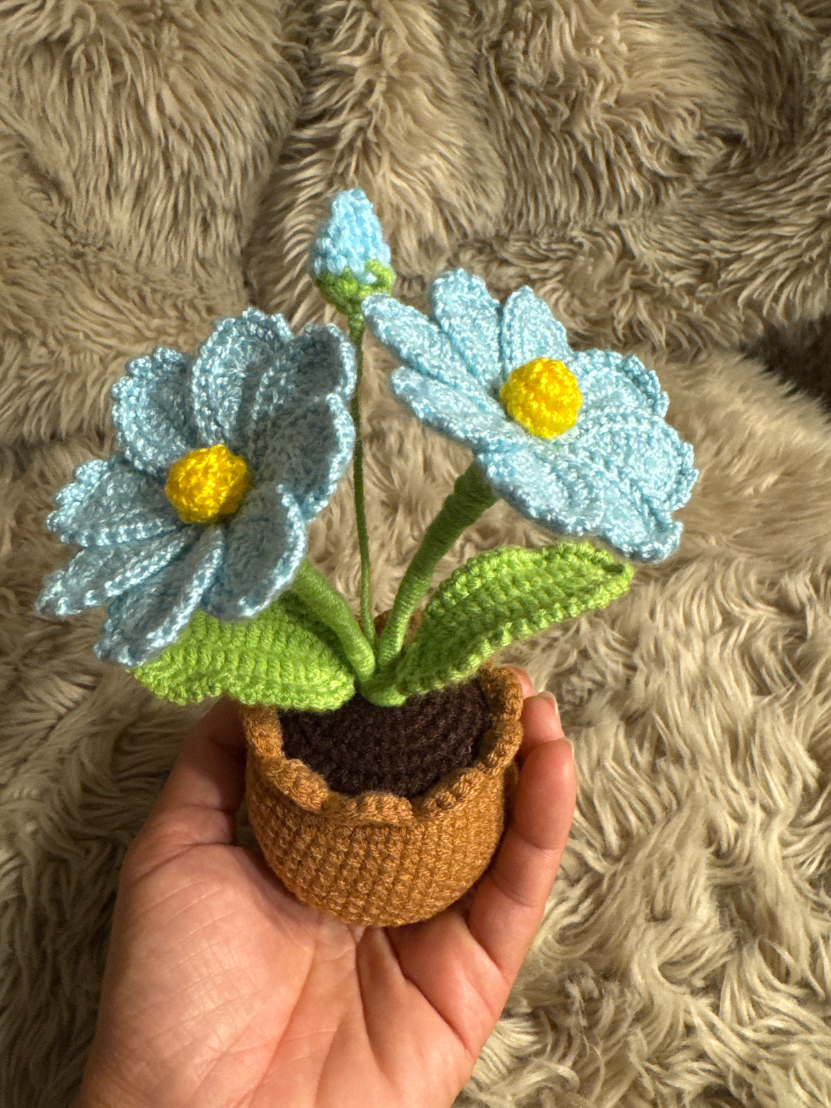 Handmade Crochet Flower Pot Decoration