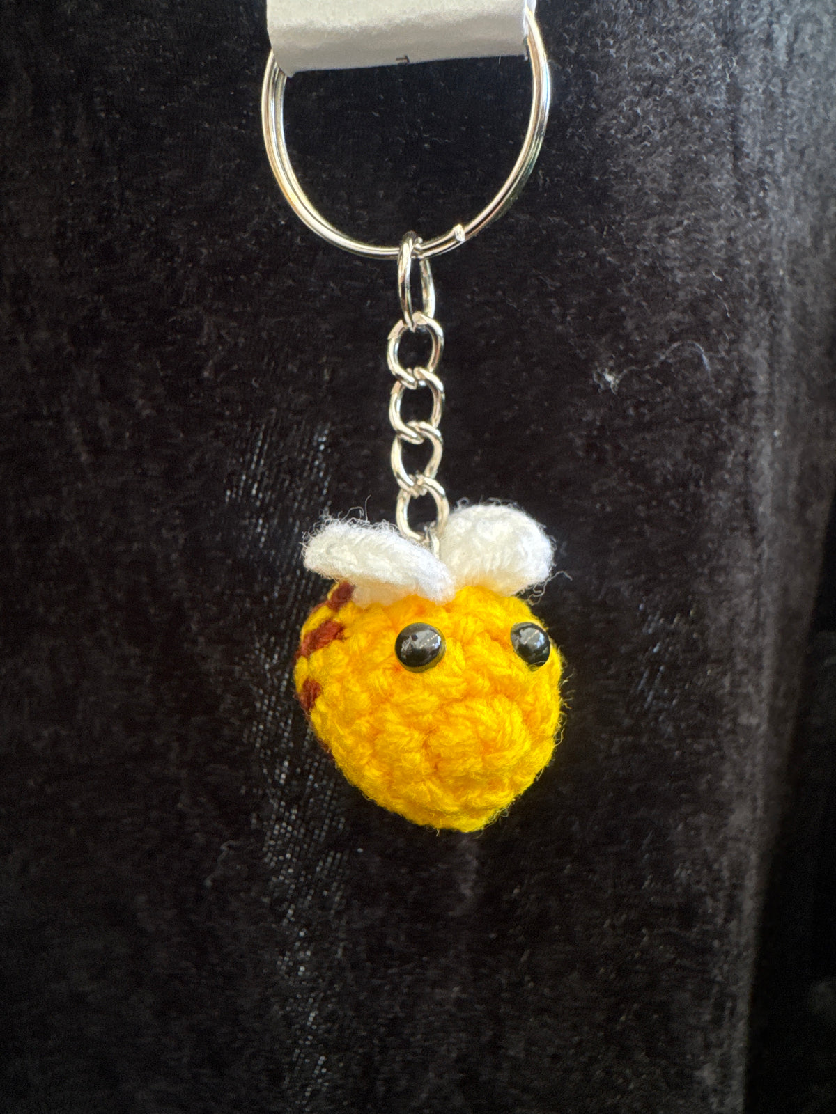 Cute Mini Crochet Bee Keychain