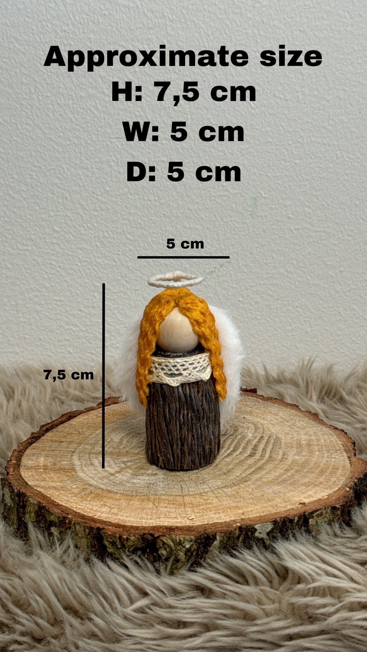 Handmade Mini Angel Ornament with Crown – Multiple Colors