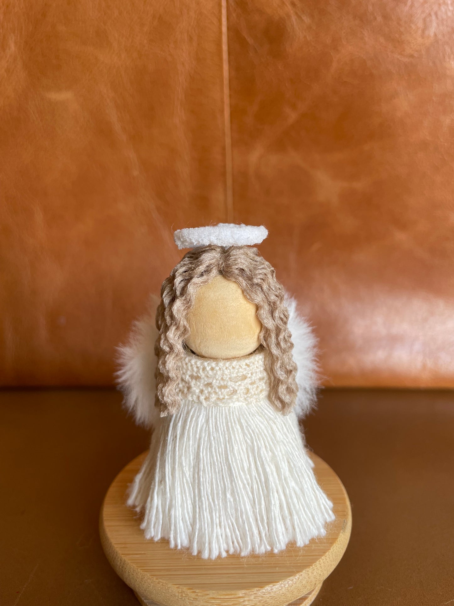 Handmade Mini Angel Ornament with Crown – Multiple Colors