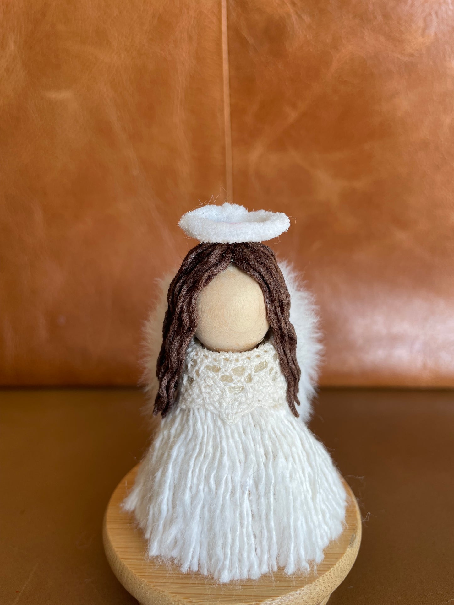 Handmade Mini Angel Ornament with Crown – Multiple Colors