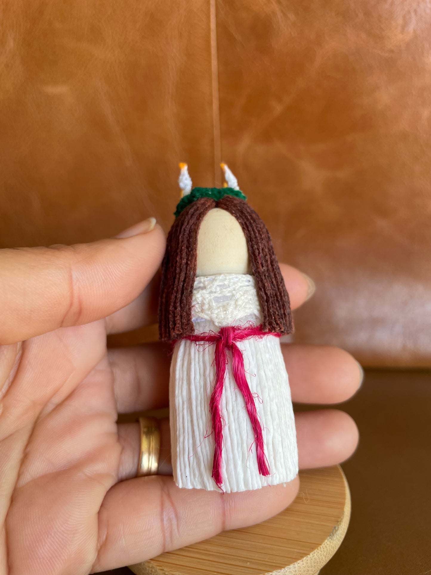 Handmade Lucia Figurine – Swedish Christmas Tradition