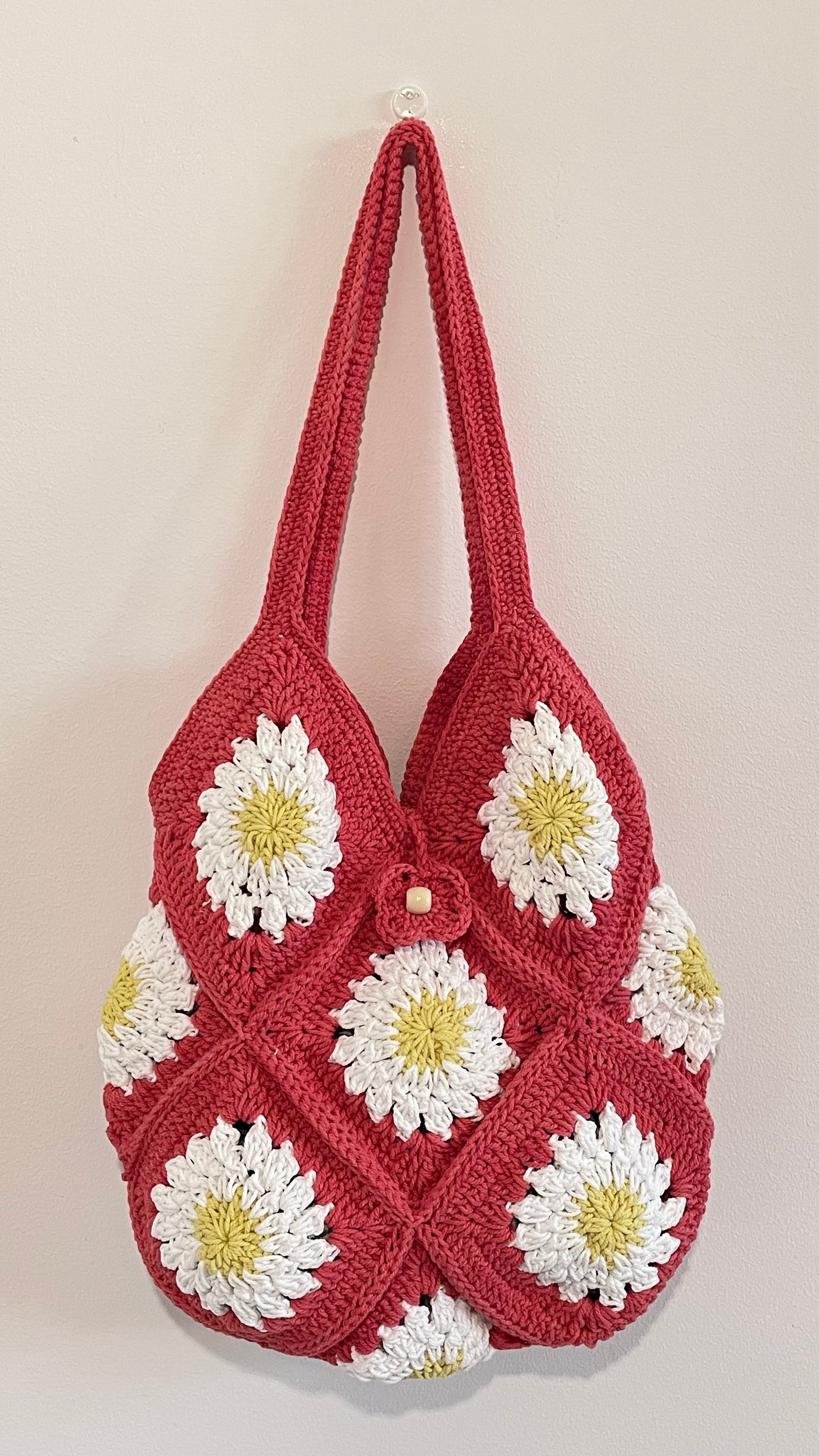 🌼 Daisy Crochet Bag – Handmade with Love