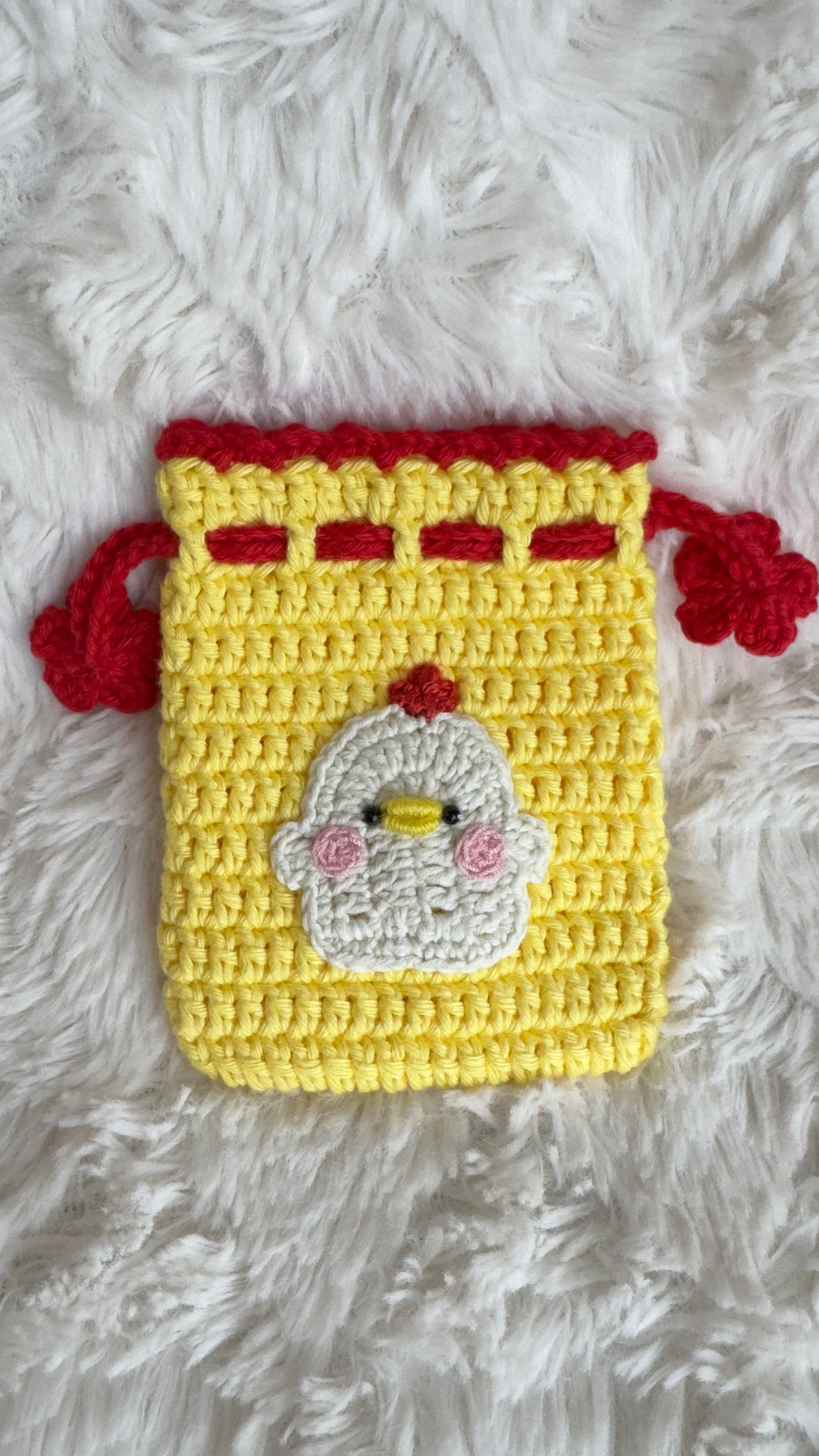 Handmade Crochet Mini Pouch – Cute Character | Flowers by Ou