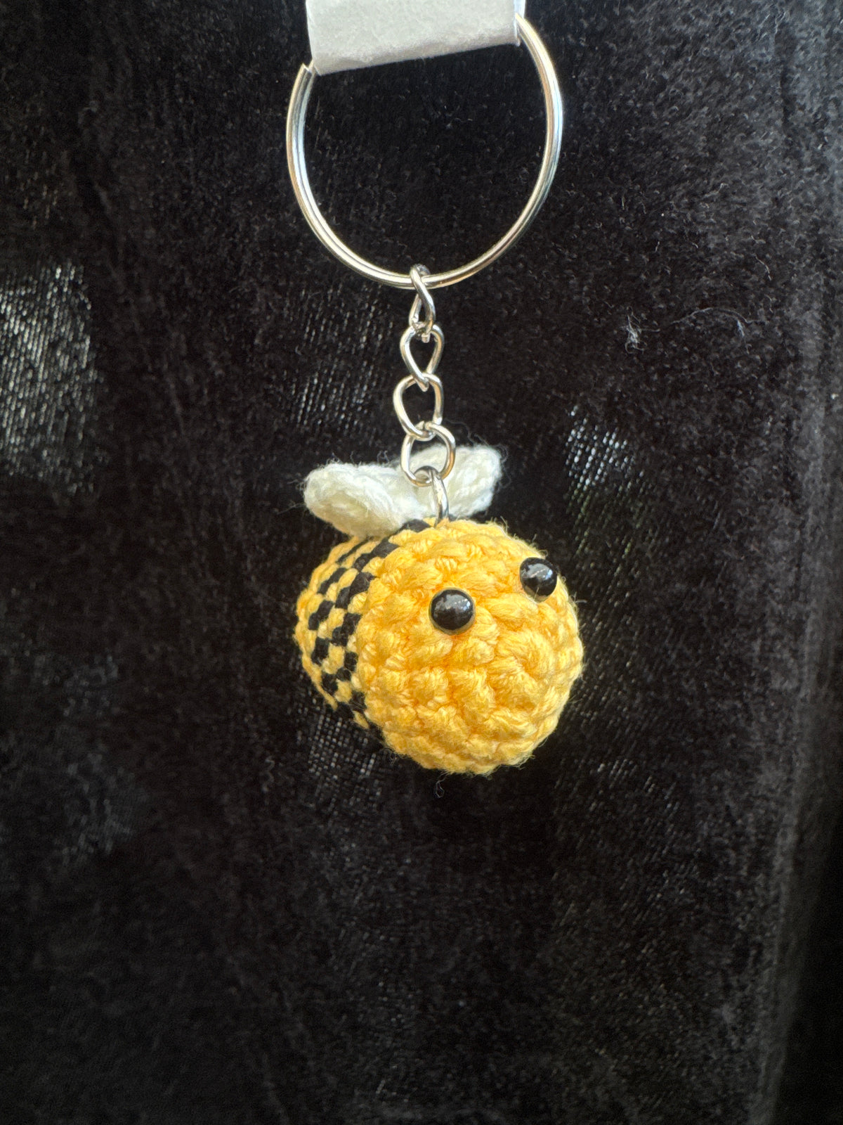Cute Mini Crochet Bee Keychain