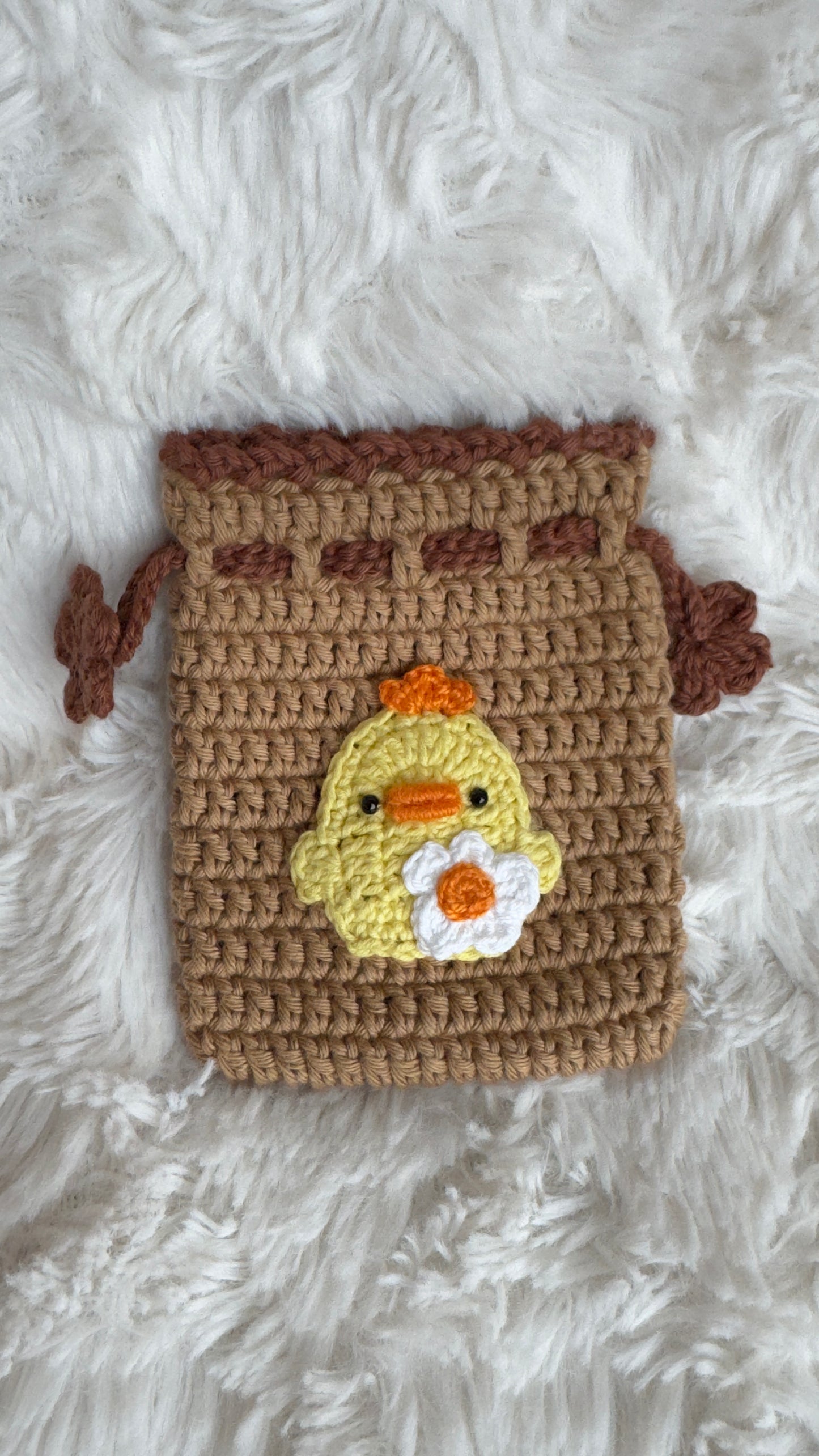 Handmade Crochet Mini Pouch – Cute Character | Flowers by Ou