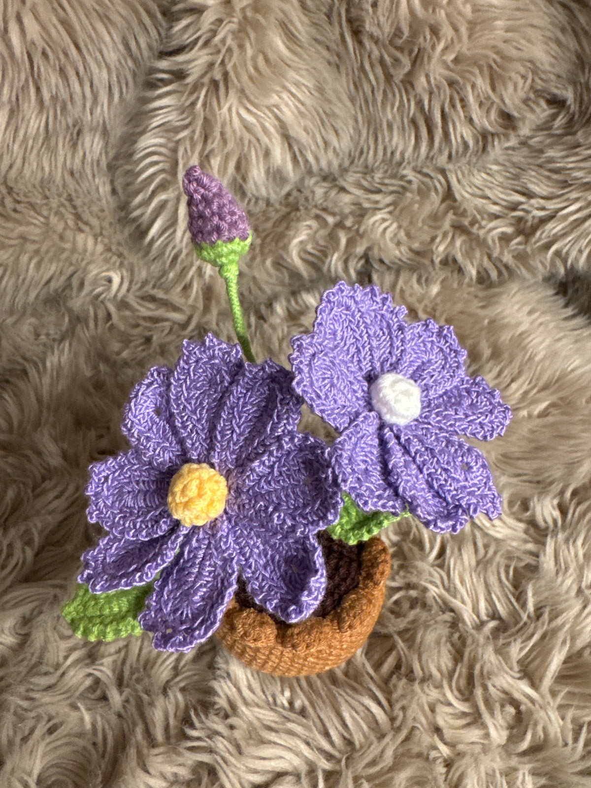 Handmade Crochet Flower Pot Decoration
