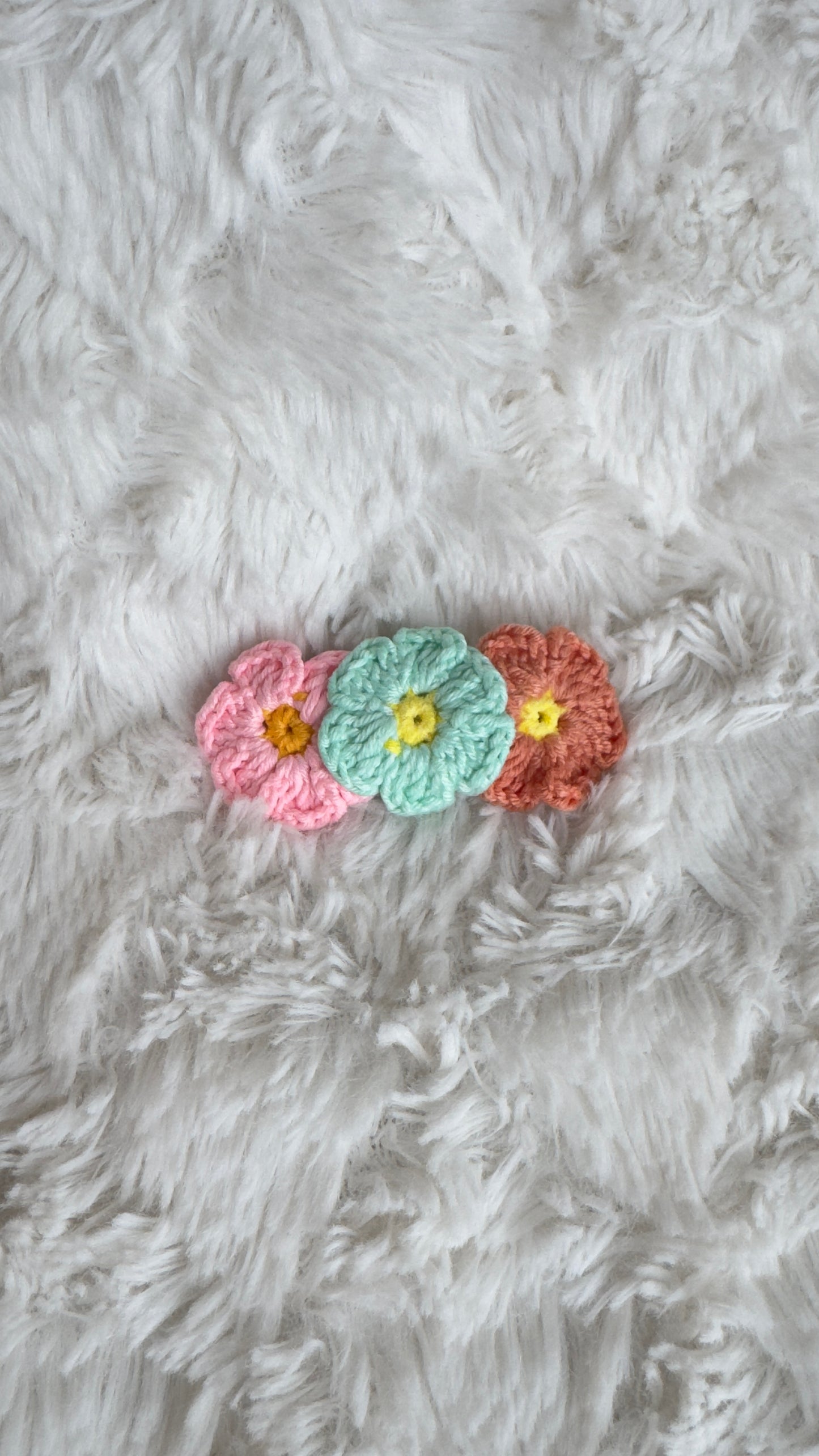 Handmade Crochet Flower Hair Clip