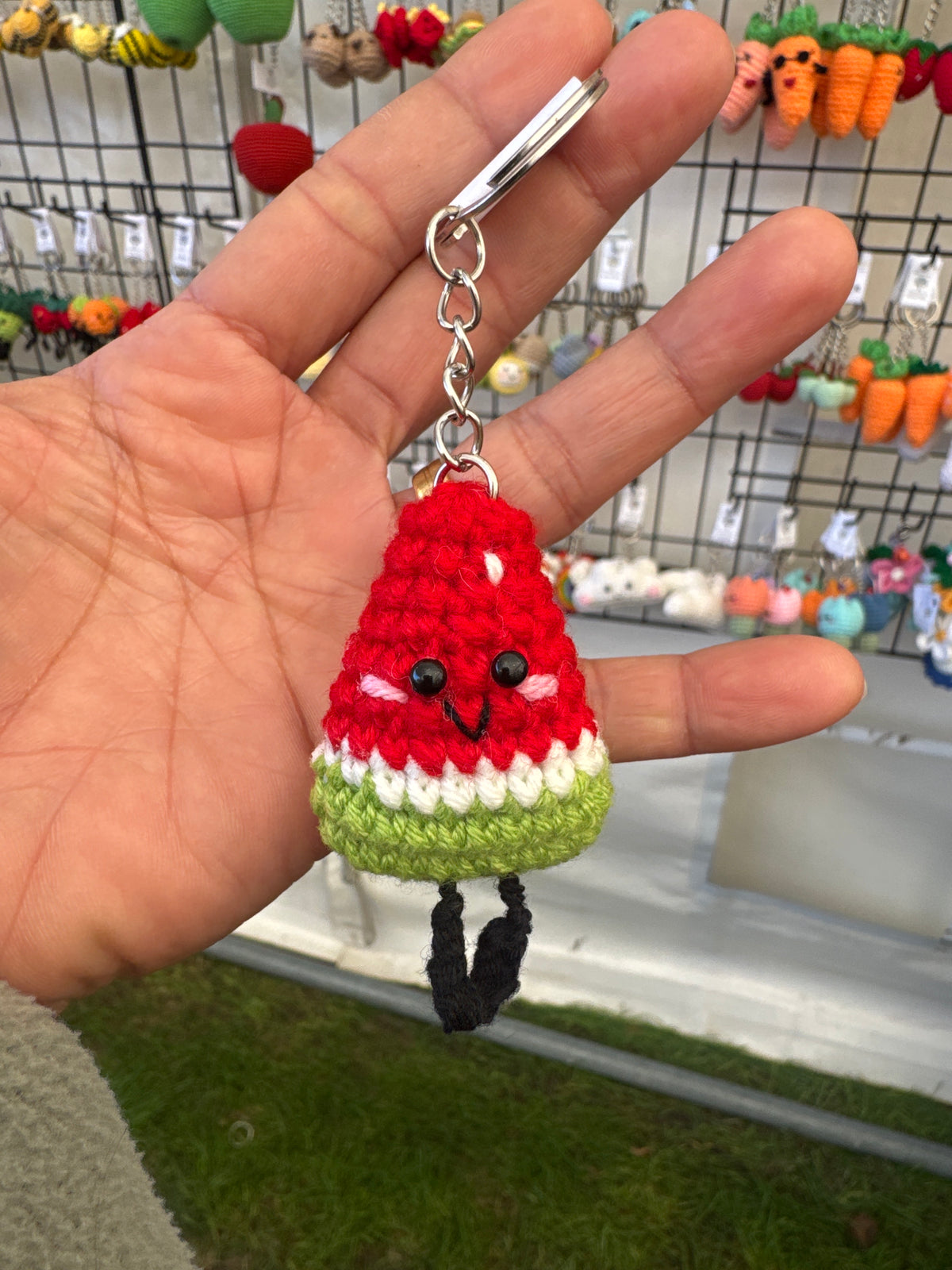 Cute Crochet Mini Fruit Keychain