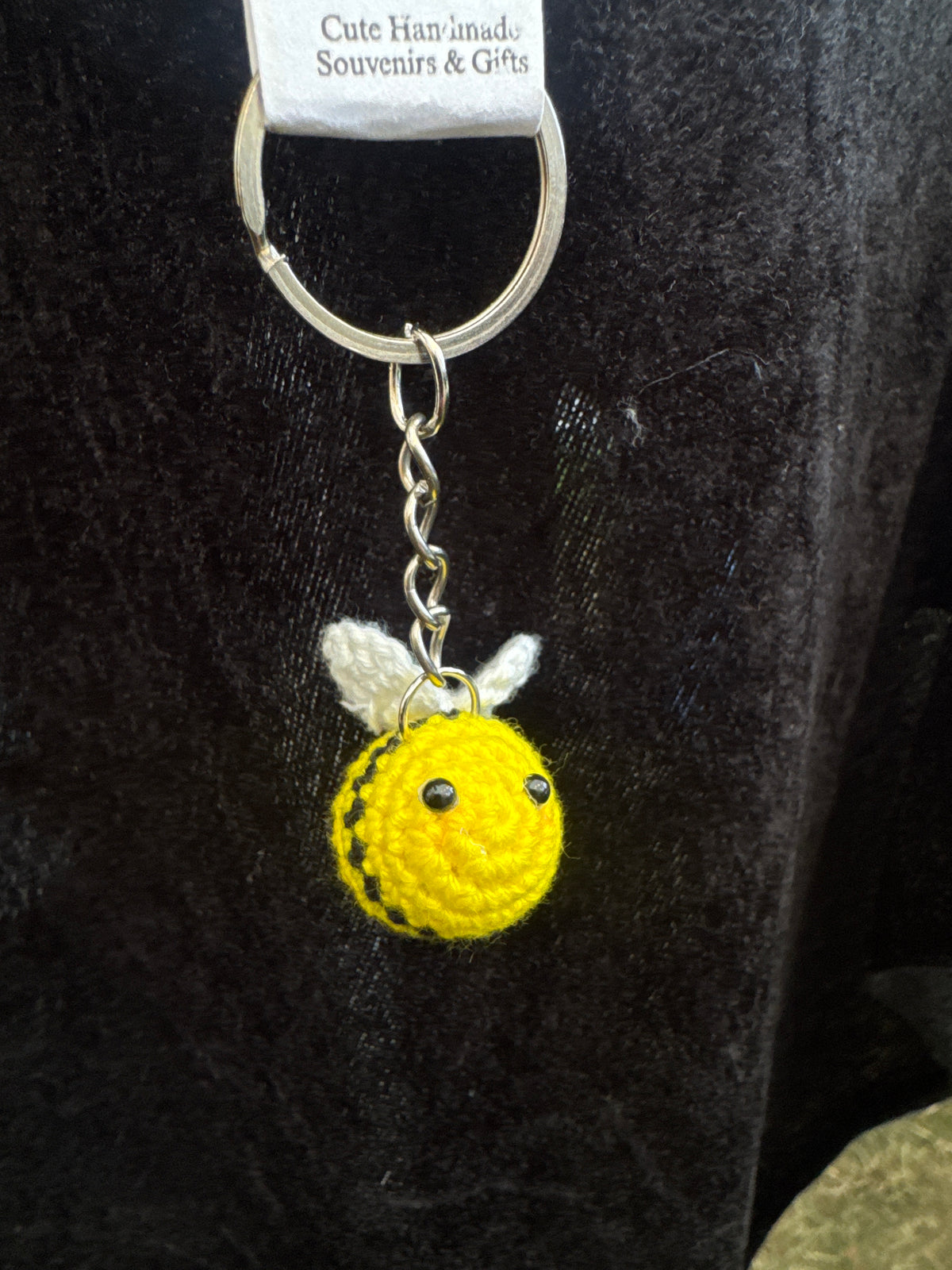Cute Mini Crochet Bee Keychain