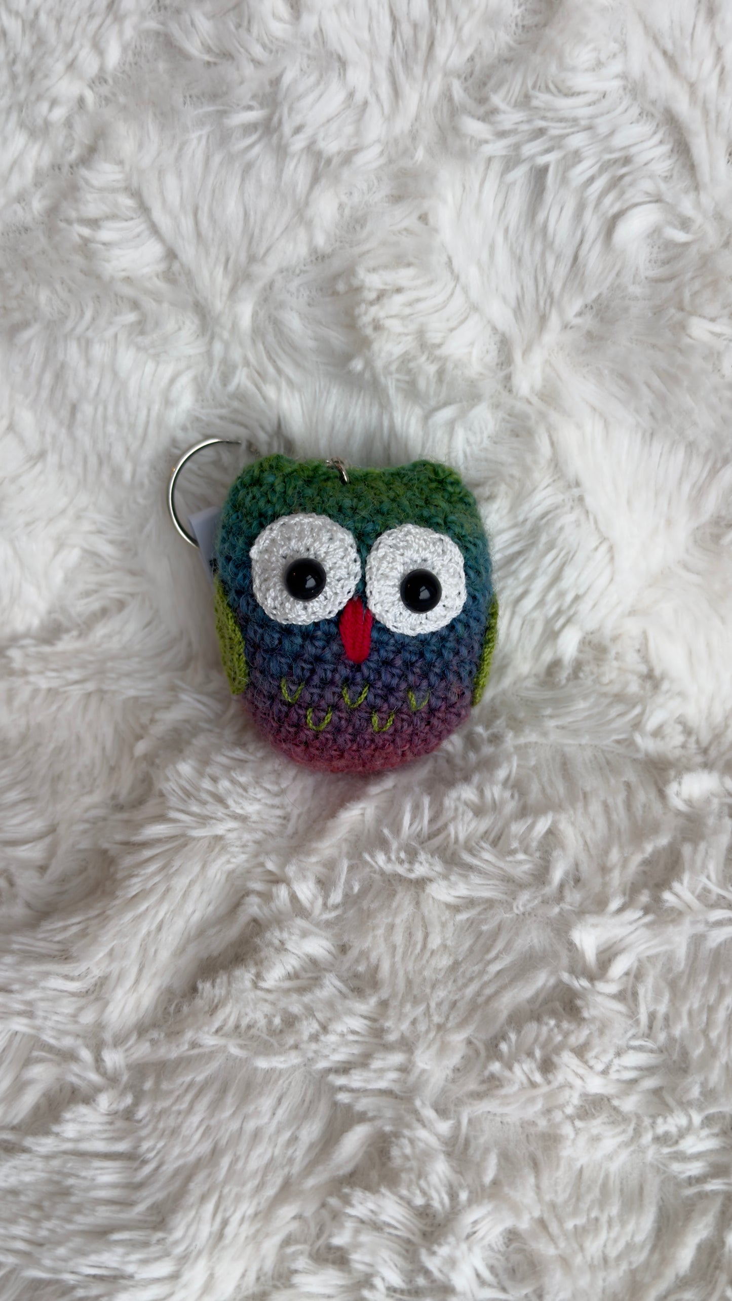 Handmade Crochet Owl Keychain – Flowers by Ou