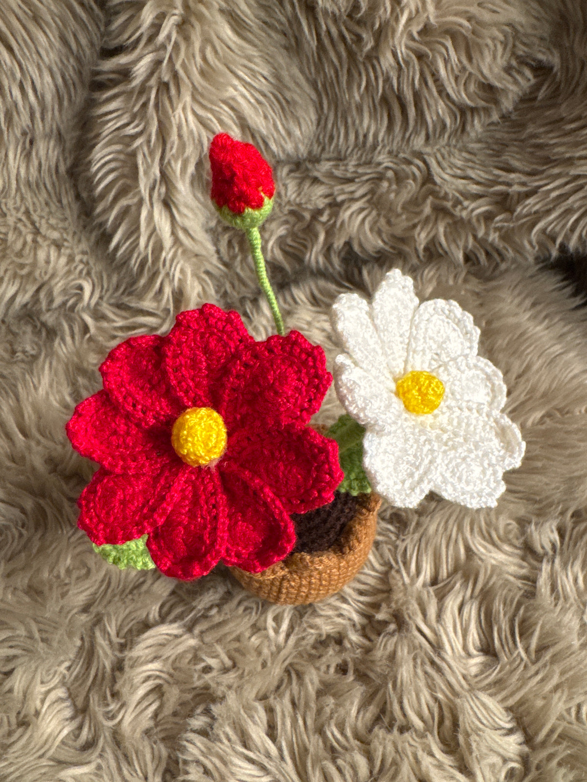 Handmade Crochet Flower Pot Decoration
