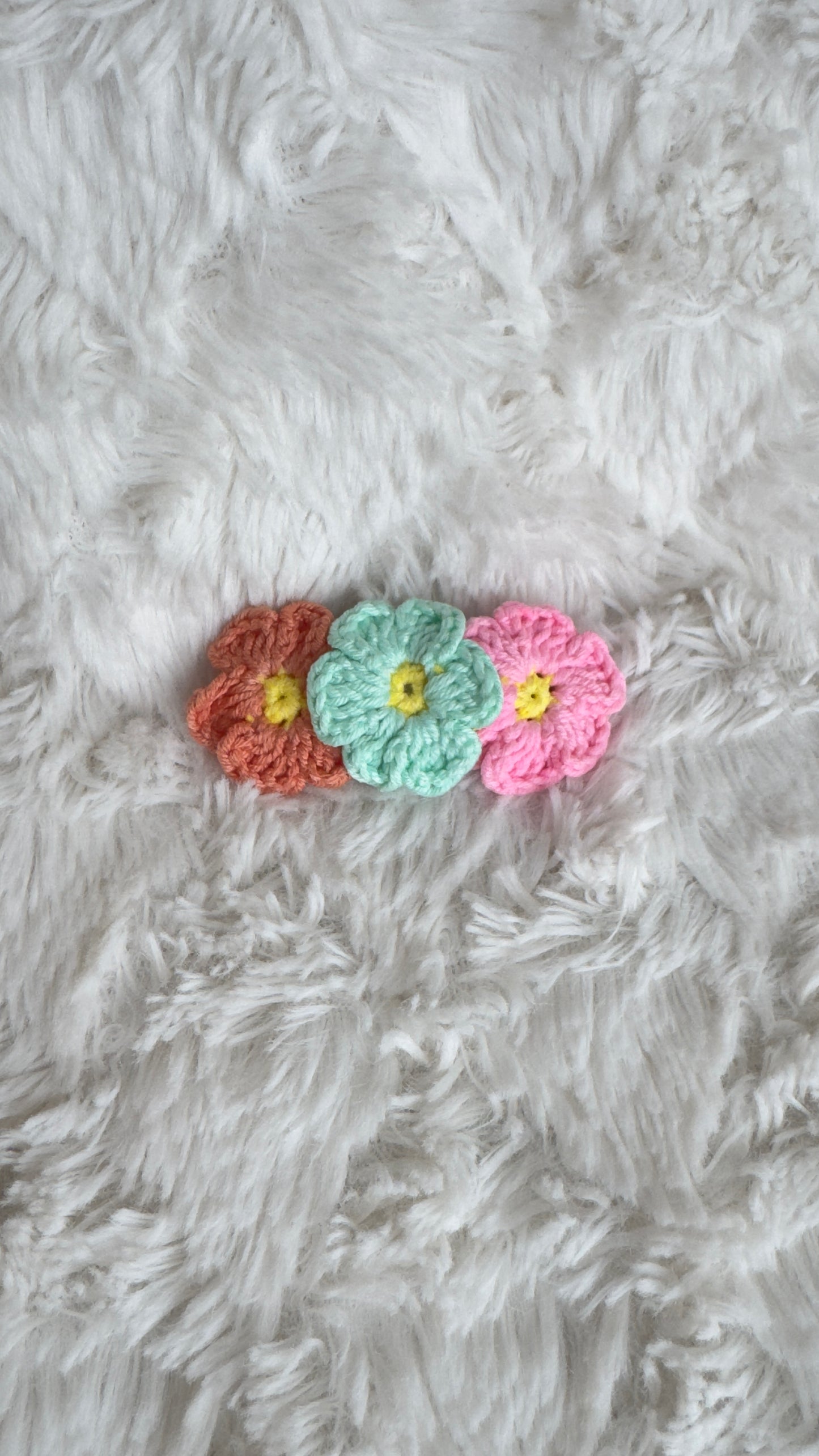 Handmade Crochet Flower Hair Clip