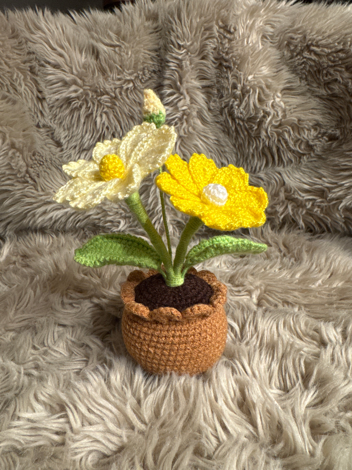 Handmade Crochet Flower Pot Decoration