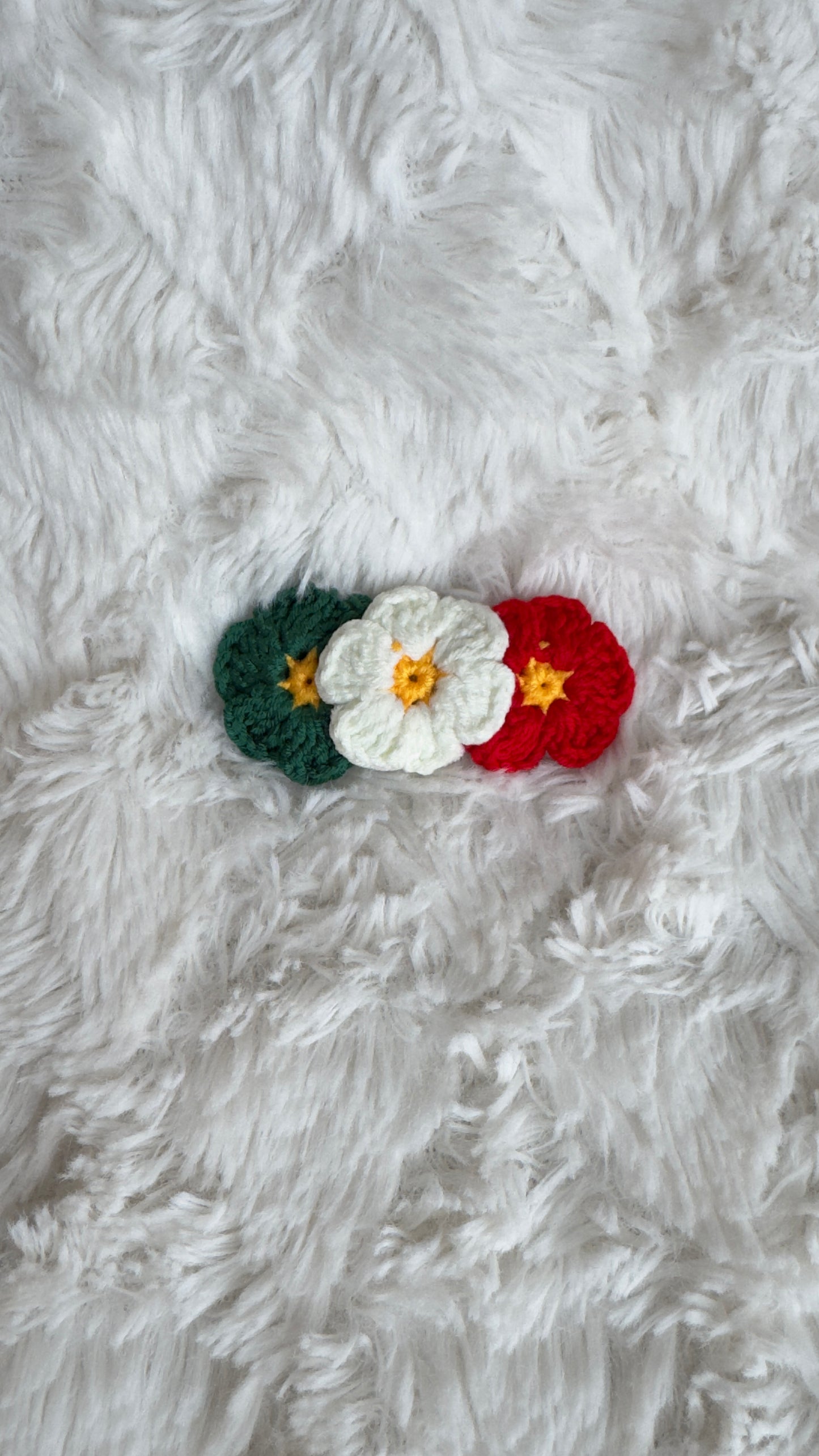 Handmade Crochet Flower Hair Clip