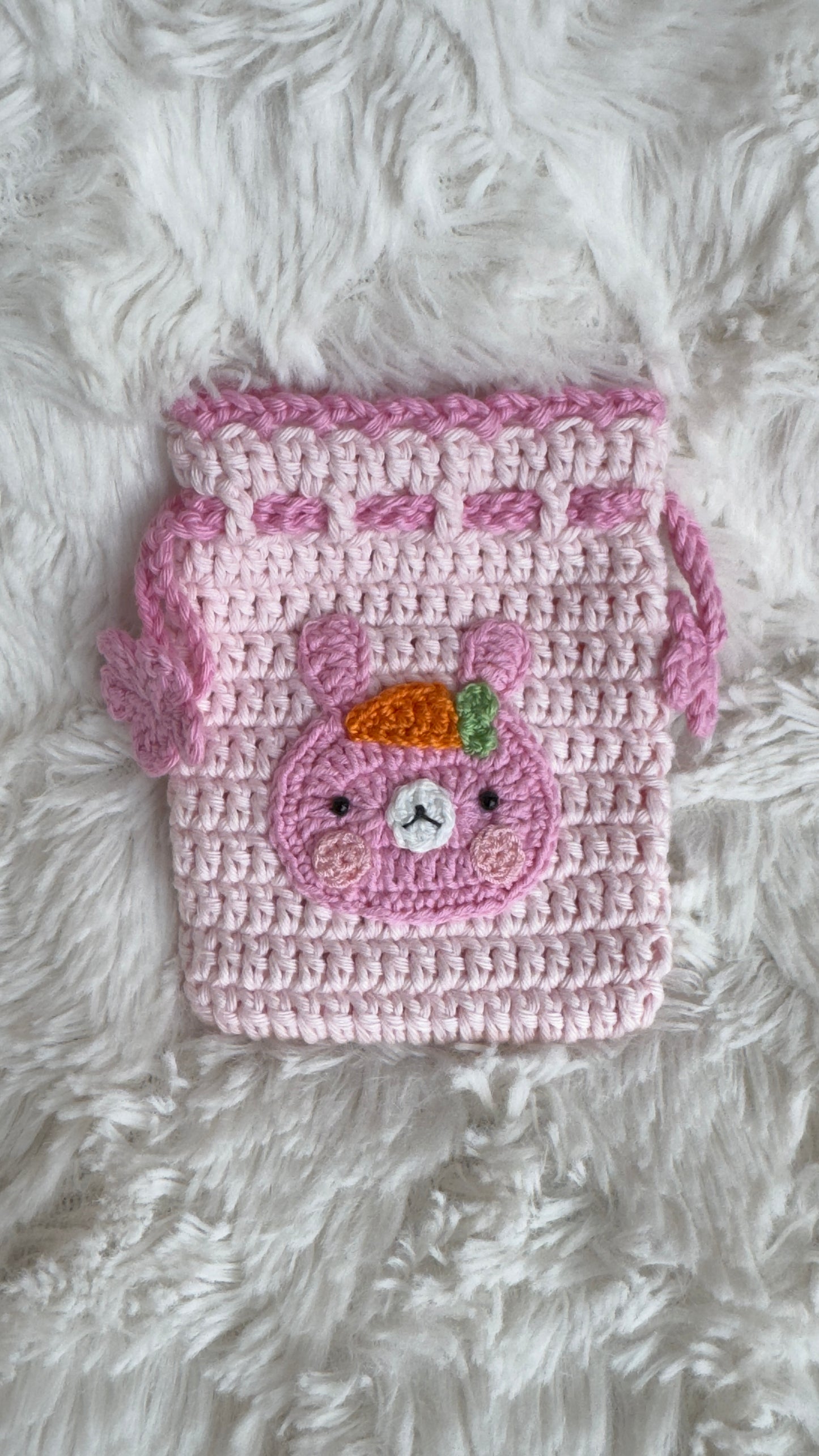 Handmade Crochet Mini Pouch – Cute Character | Flowers by Ou