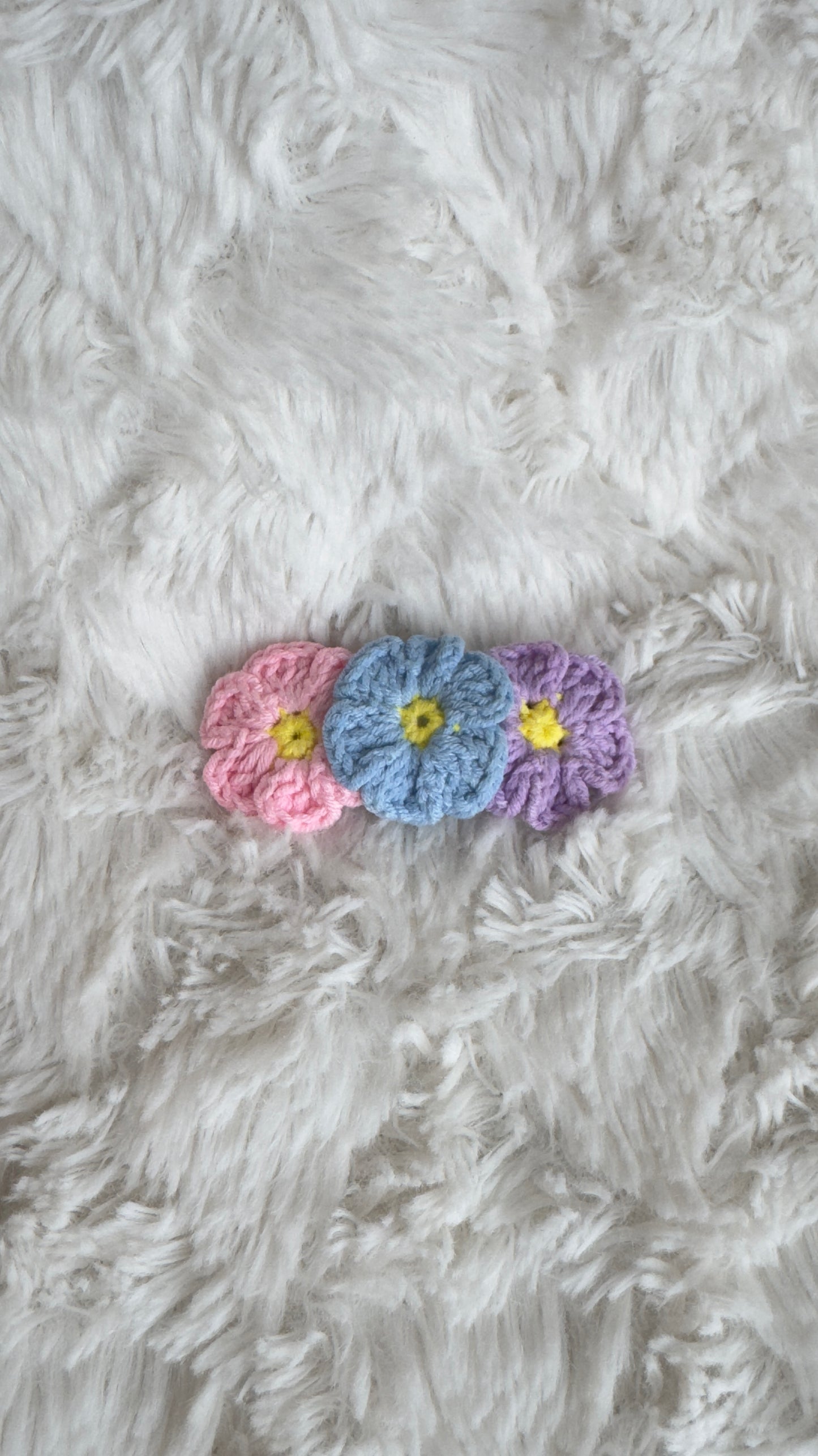 Handmade Crochet Flower Hair Clip