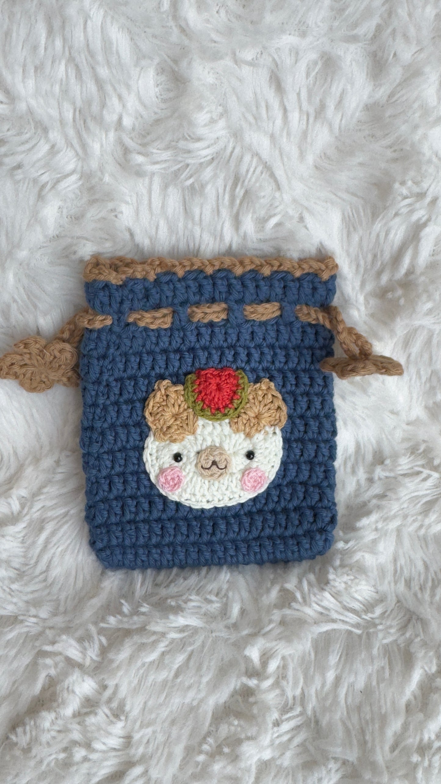 Handmade Crochet Mini Pouch – Cute Character | Flowers by Ou