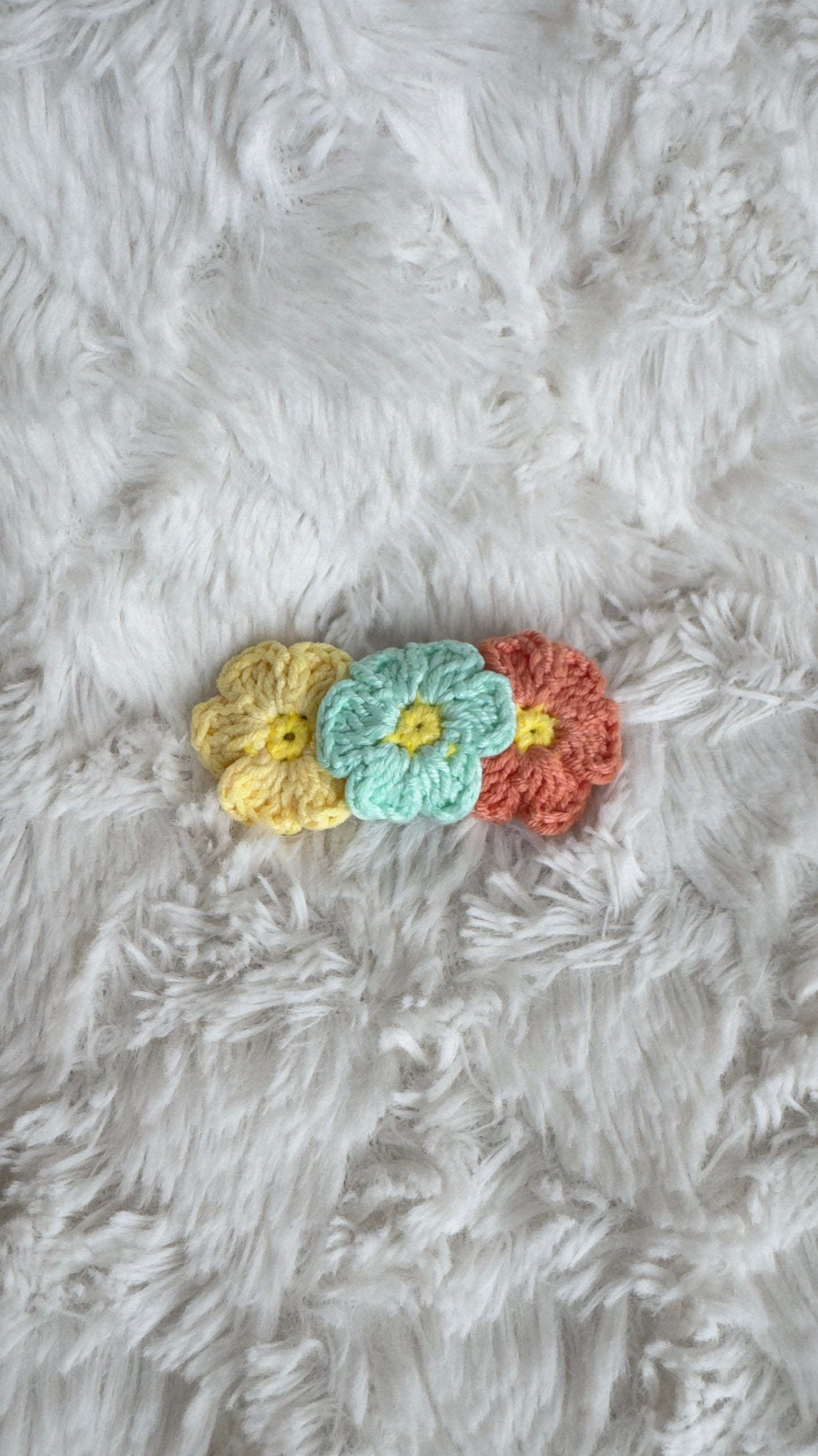 Handmade Crochet Flower Hair Clip