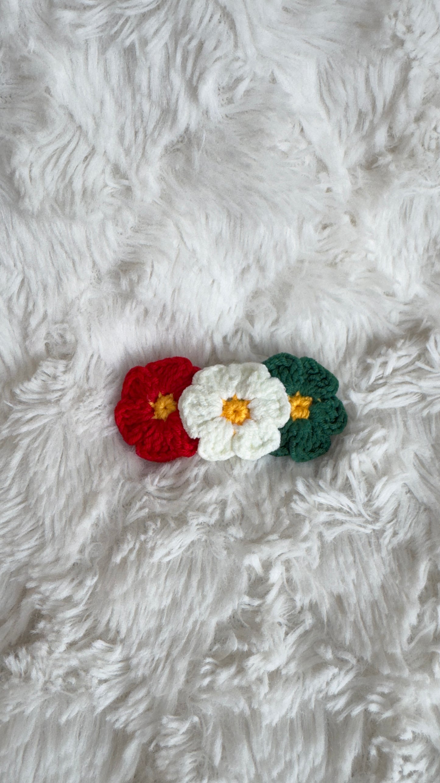Handmade Crochet Flower Hair Clip