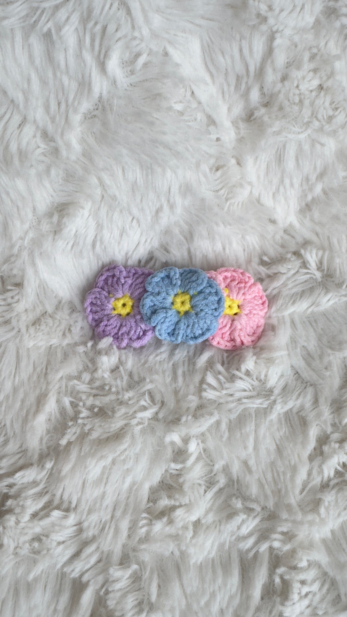 Handmade Crochet Flower Hair Clip