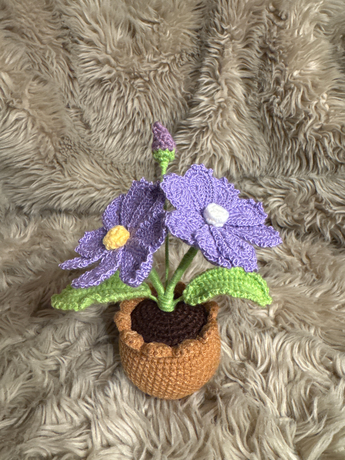 Handmade Crochet Flower Pot Decoration