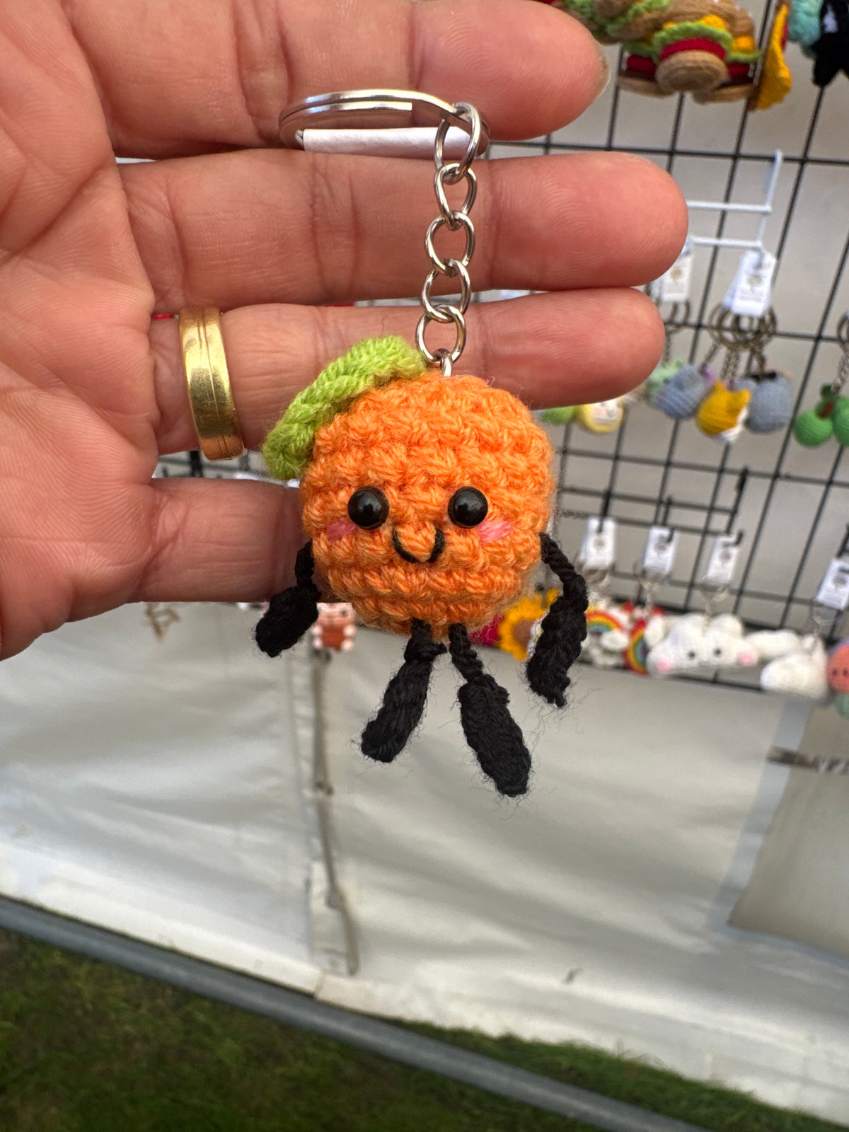 Cute Crochet Mini Fruit Keychain