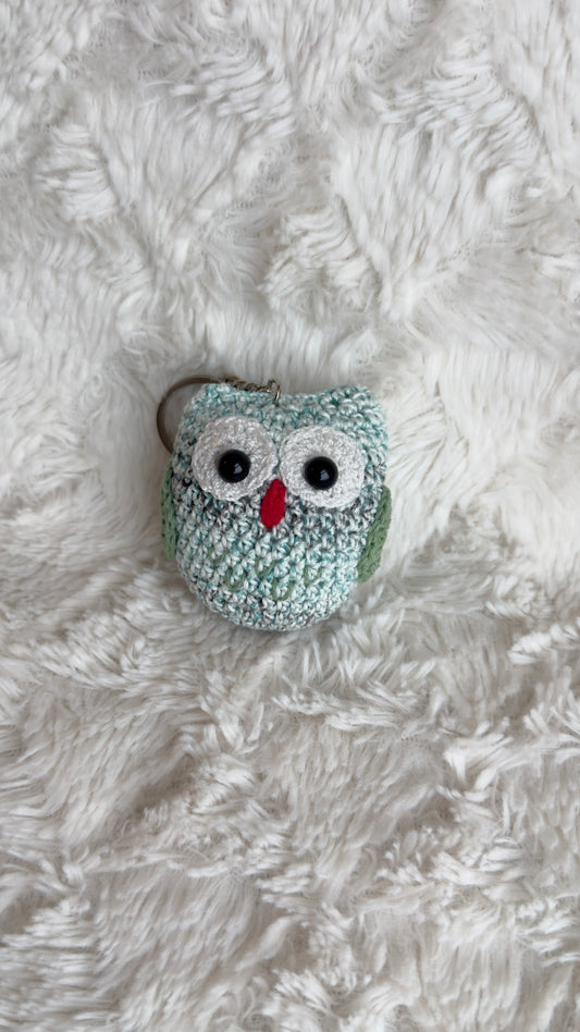 Handmade Crochet Owl Keychain – Flowers by Ou