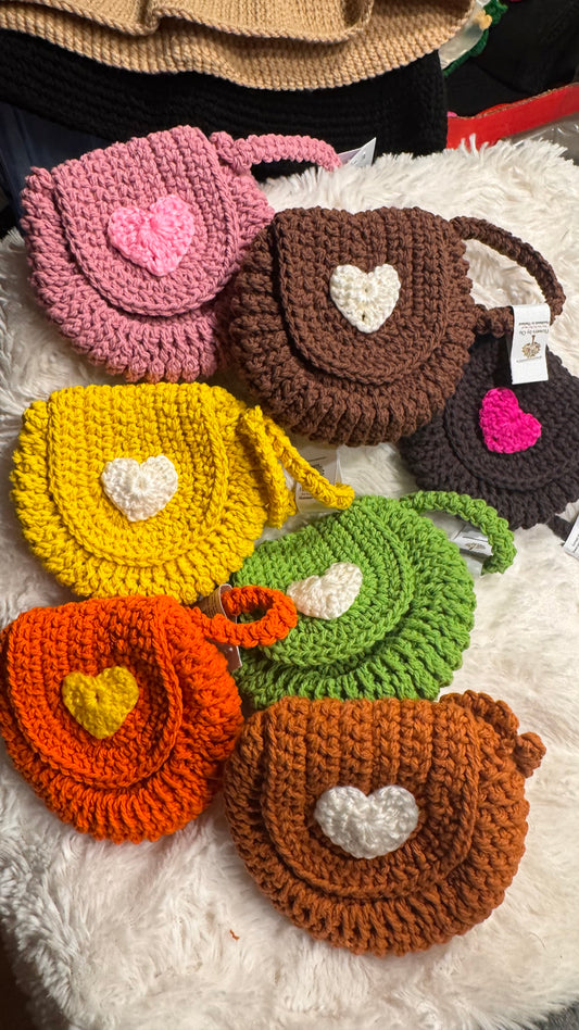 Crochet Heart Bag