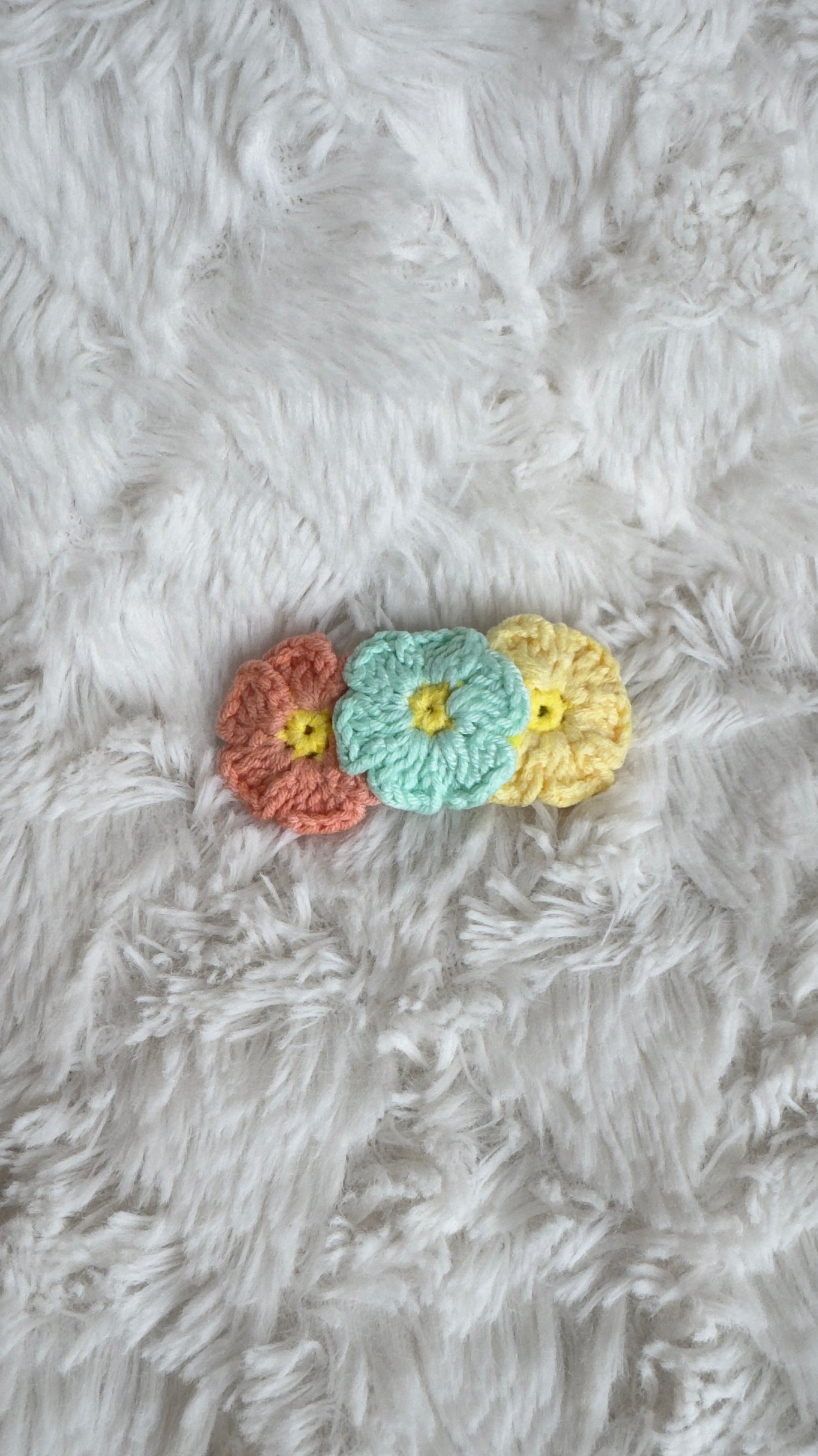 Handmade Crochet Flower Hair Clip