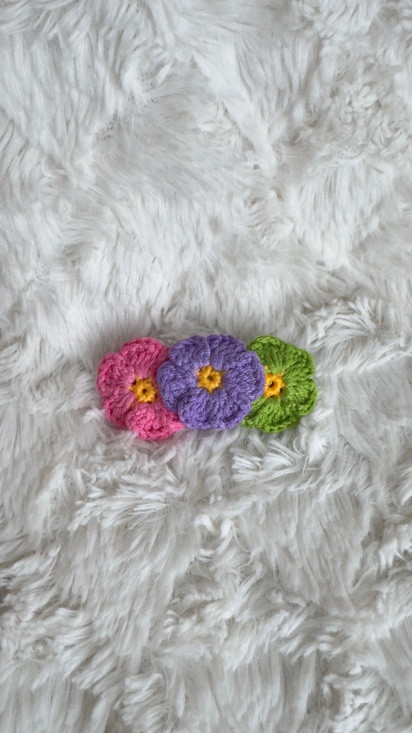 Handmade Crochet Flower Hair Clip
