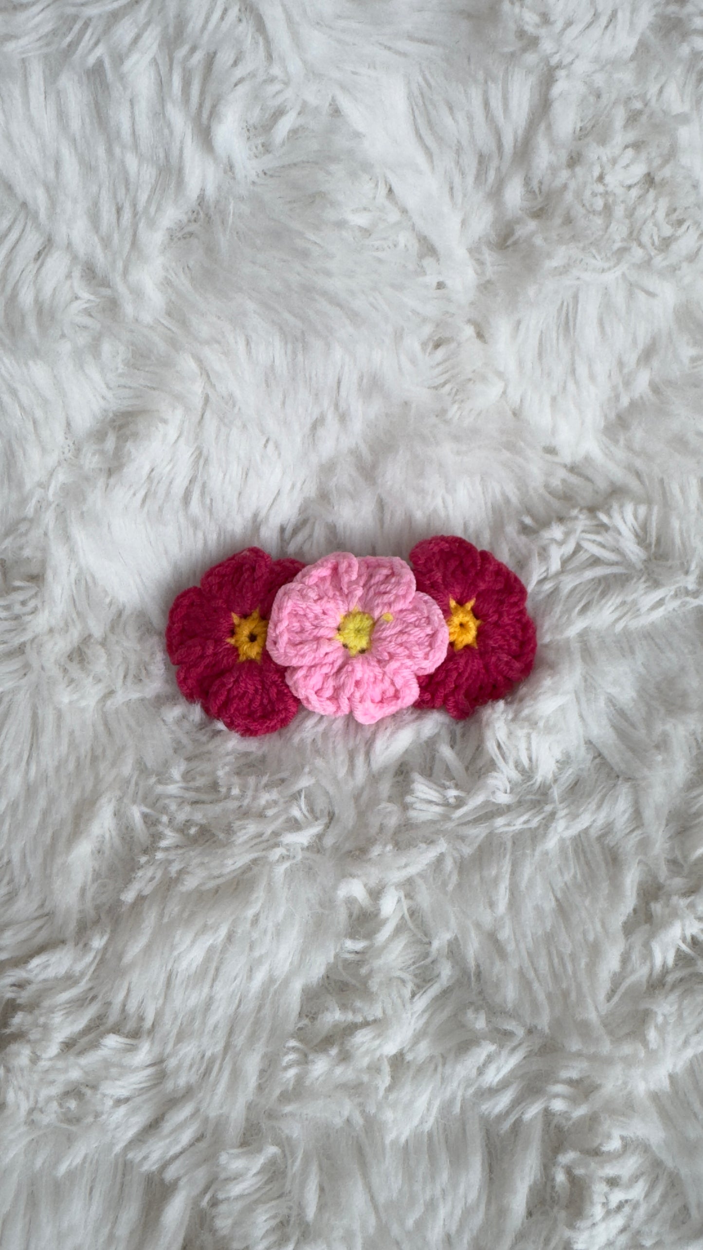 Handmade Crochet Flower Hair Clip