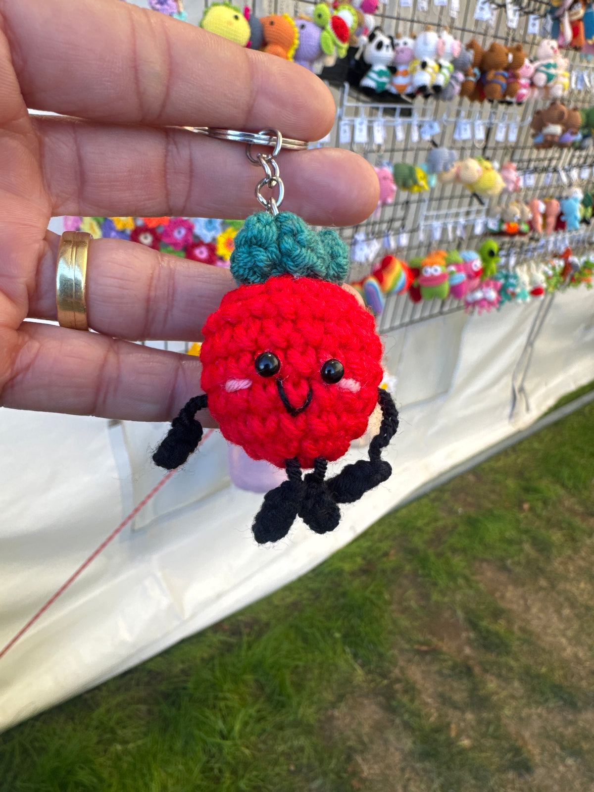 Cute Crochet Mini Fruit Keychain
