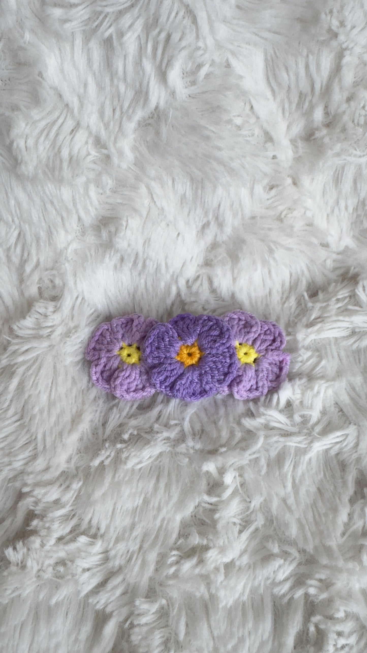 Handmade Crochet Flower Hair Clip