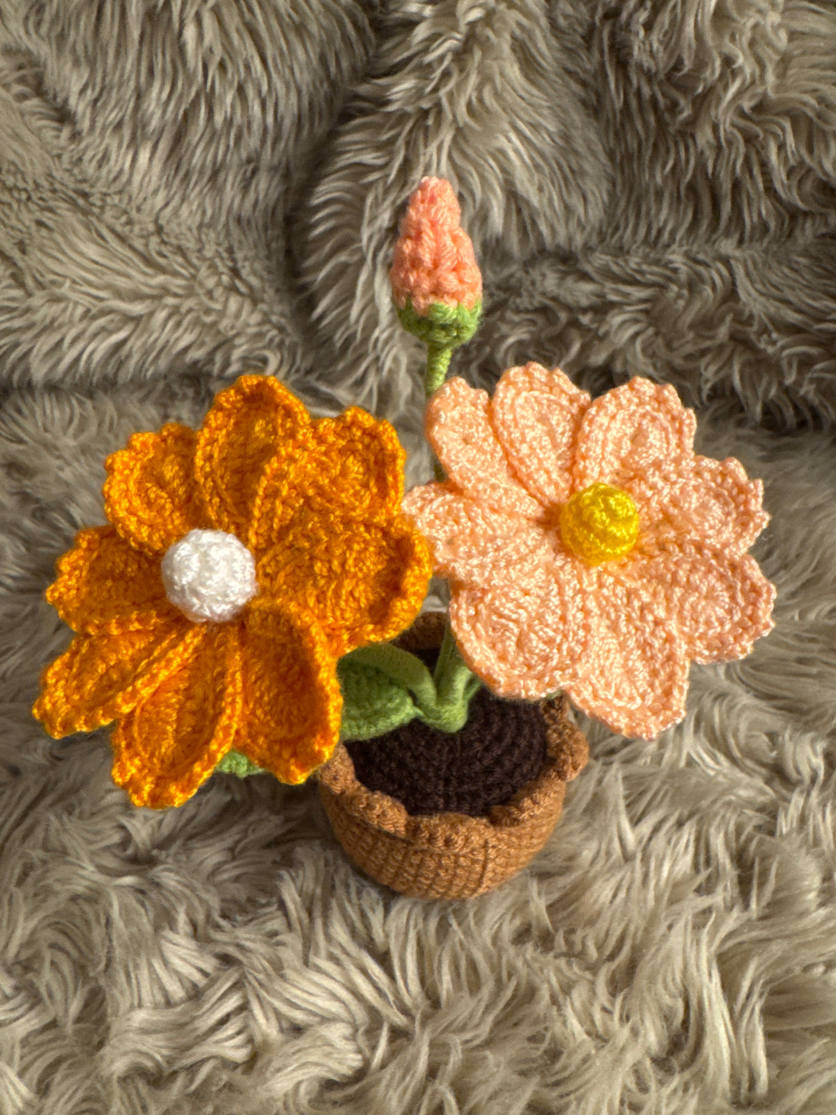 Handmade Crochet Flower Pot Decoration