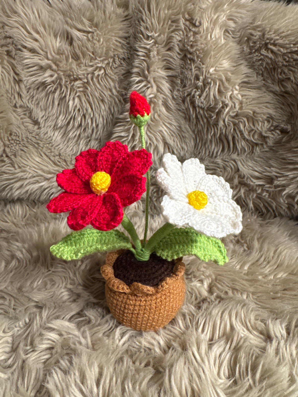 Handmade Crochet Flower Pot Decoration