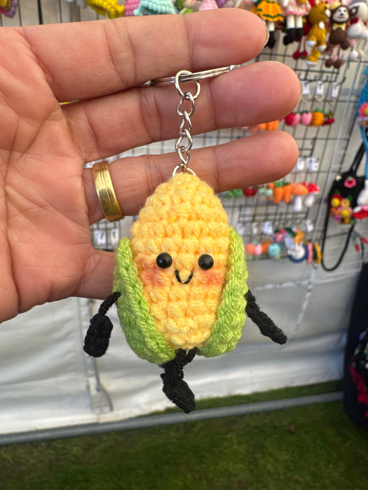 Cute Crochet Mini Fruit Keychain