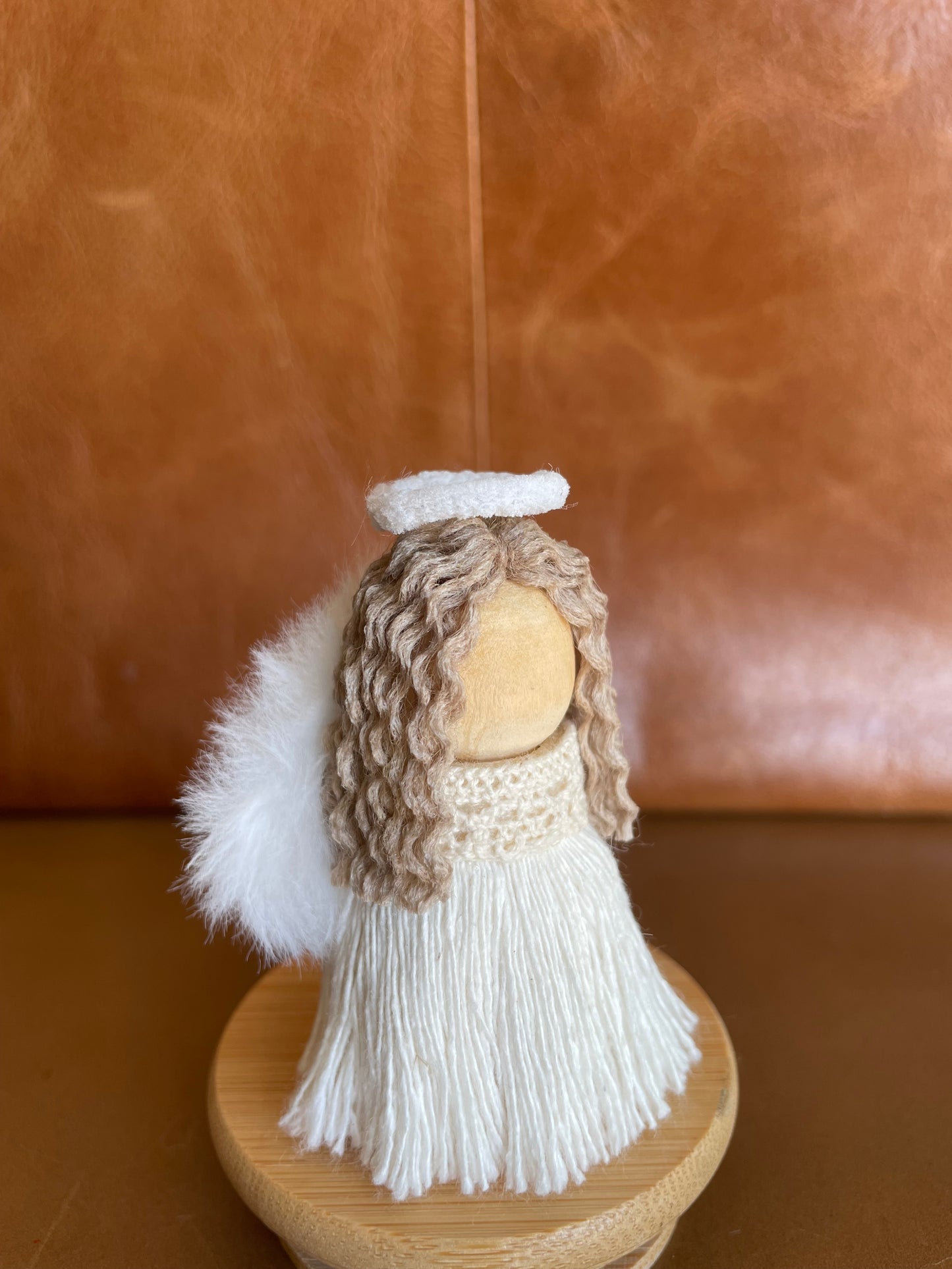 Handmade Mini Angel Ornament with Crown – Multiple Colors