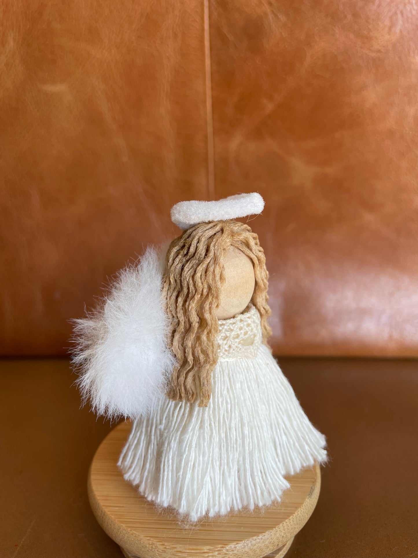 Handmade Mini Angel Ornament with Crown – Multiple Colors