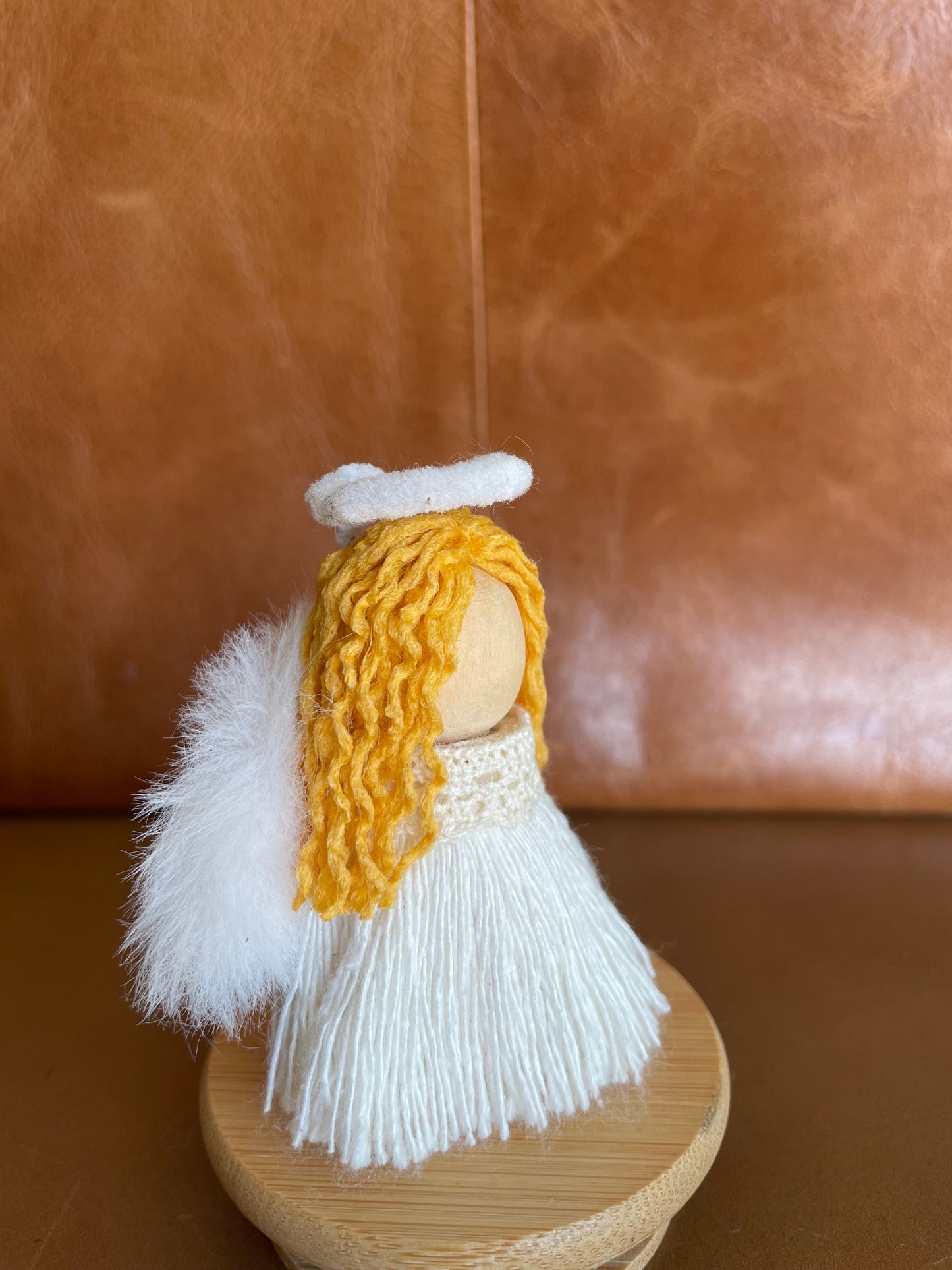 Handmade Mini Angel Ornament with Crown – Multiple Colors