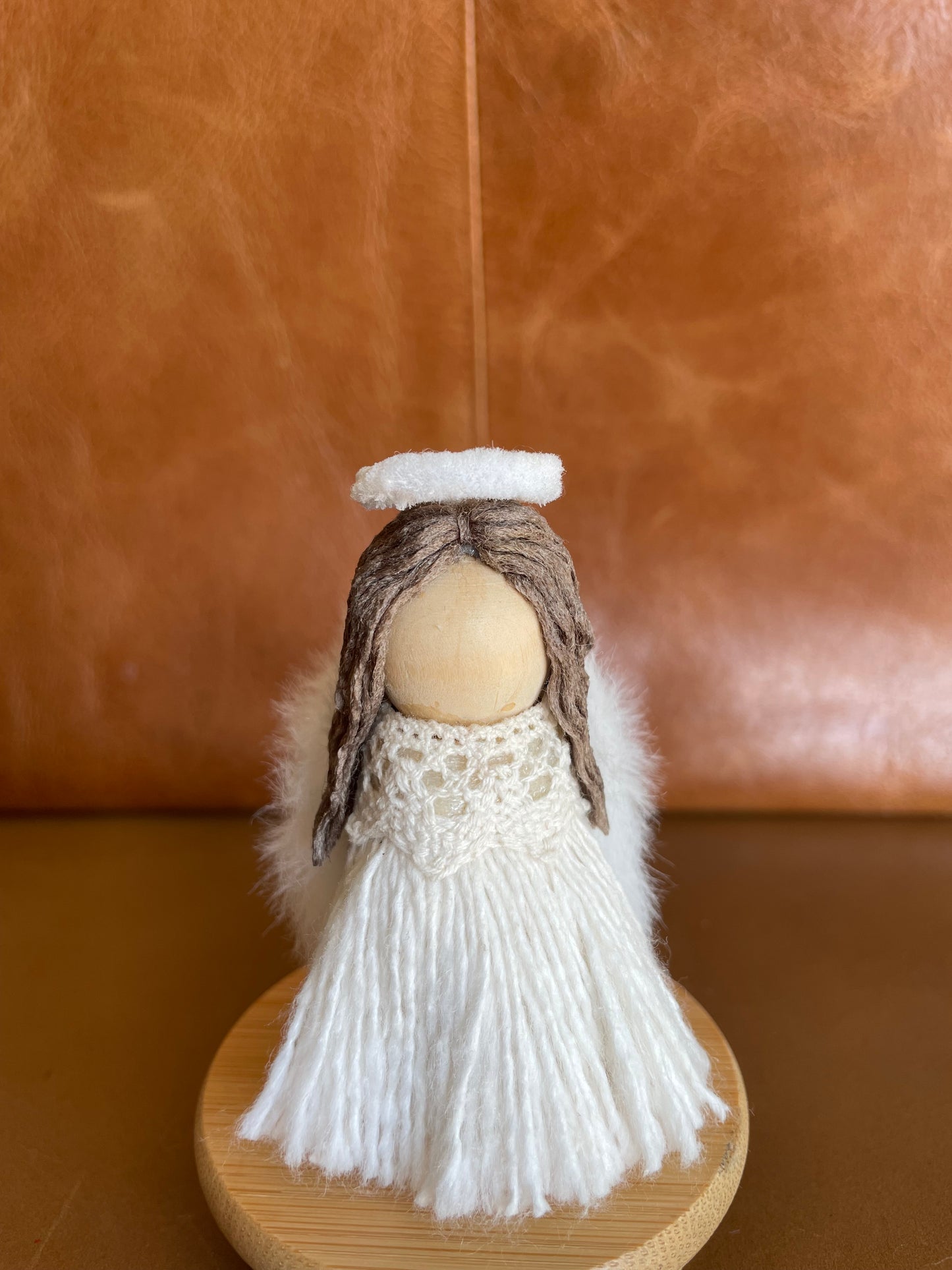 Handmade Mini Angel Ornament with Crown – Multiple Colors