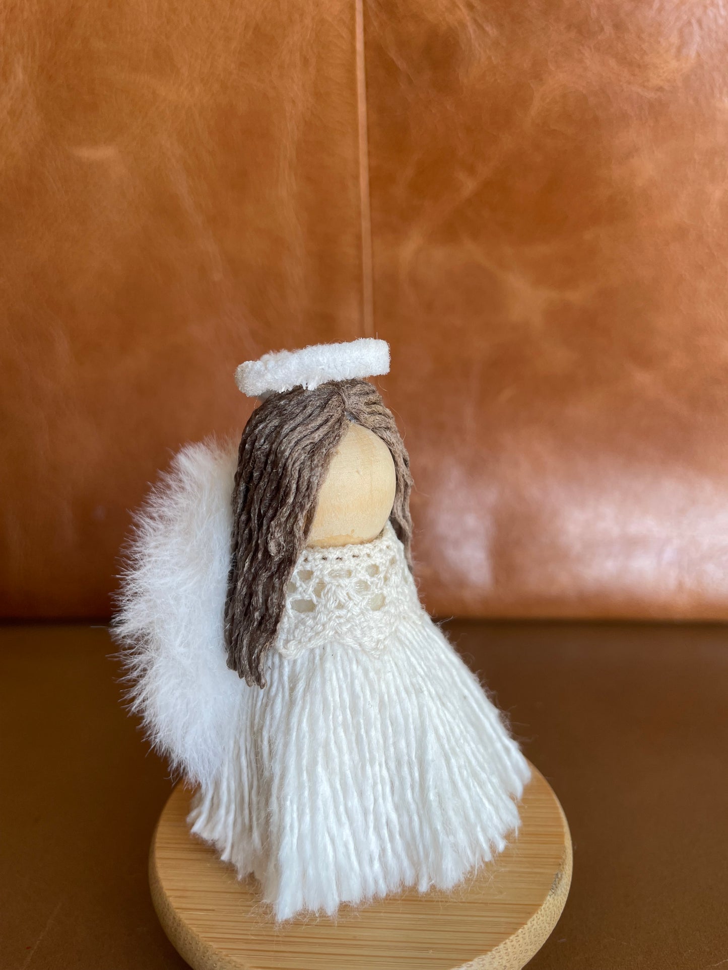 Handmade Mini Angel Ornament with Crown – Multiple Colors