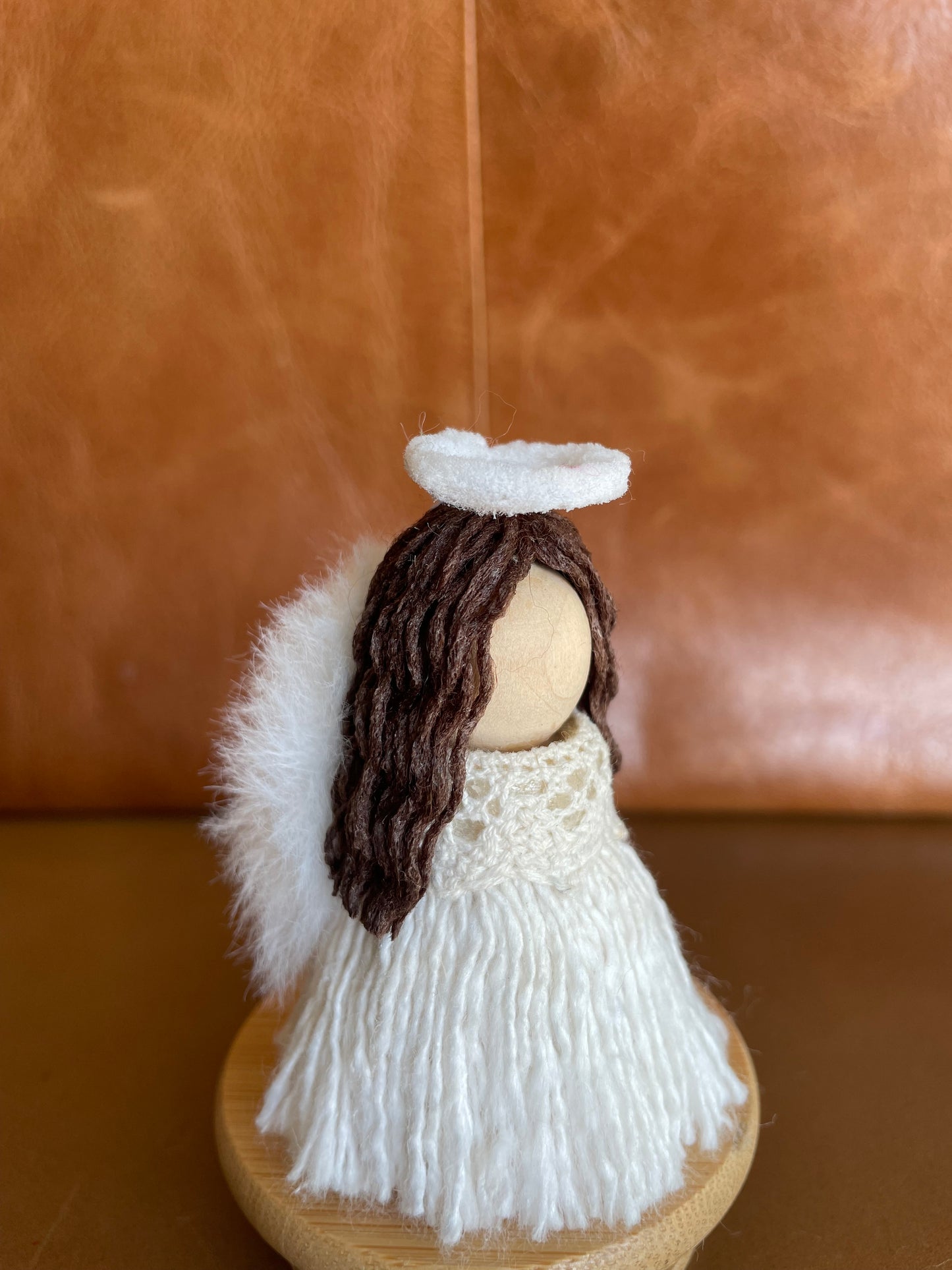 Handmade Mini Angel Ornament with Crown – Multiple Colors