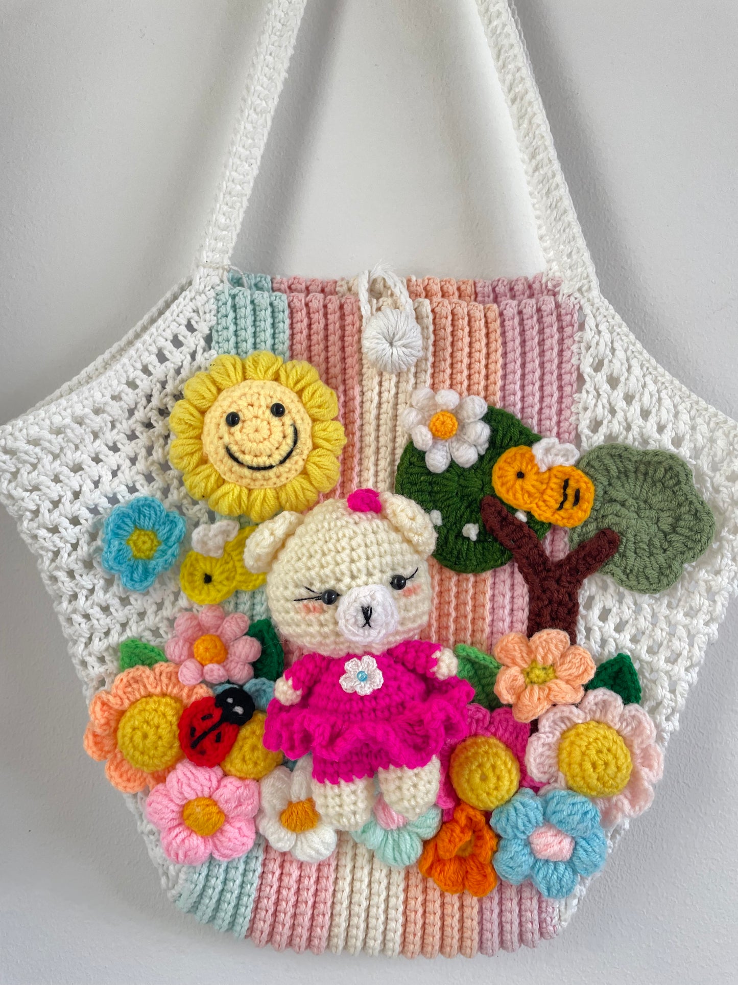 Storytelling Book Bag – Handmade Crochet Tote 🌼