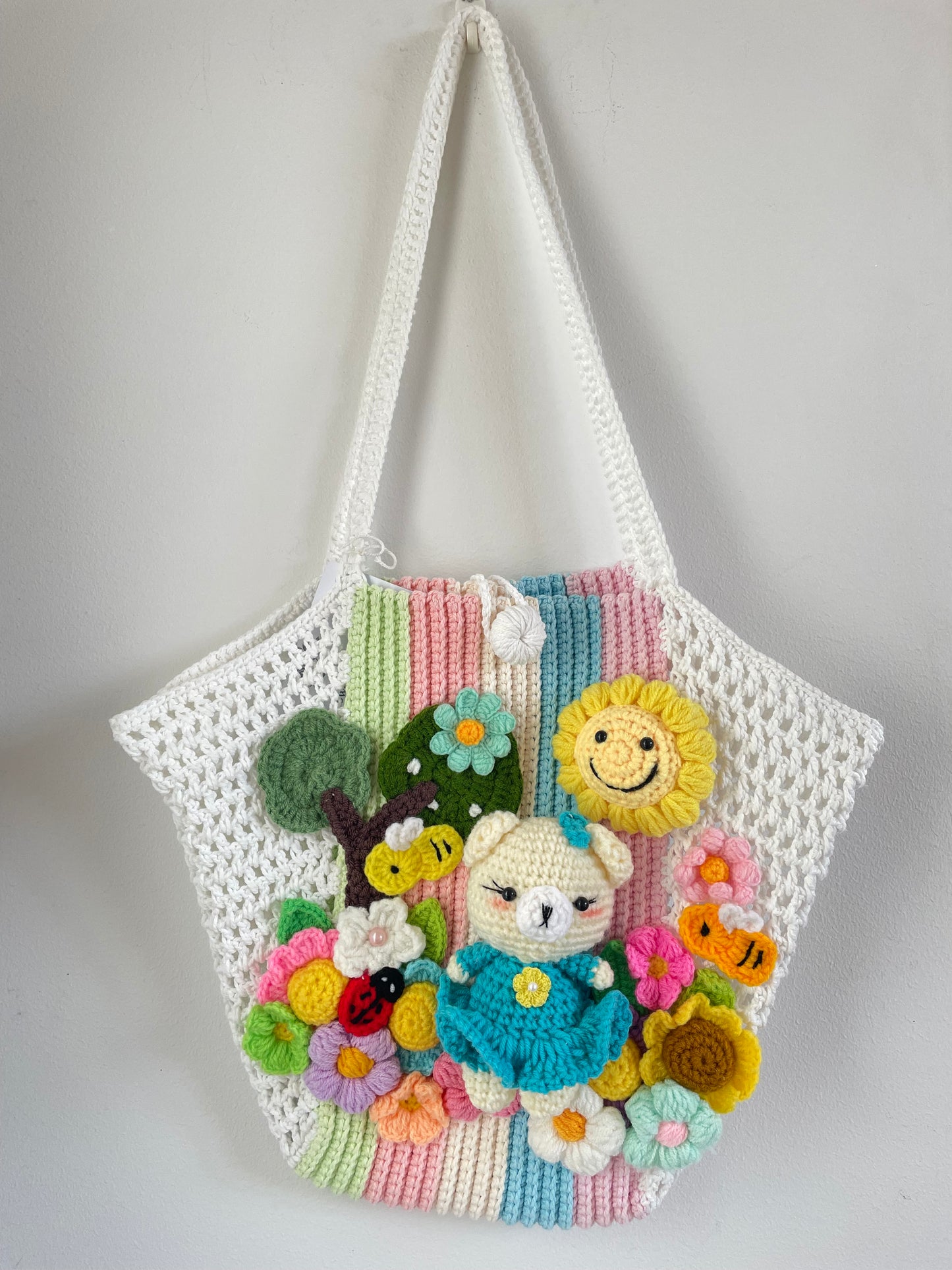 Storytelling Book Bag – Handmade Crochet Tote 🌼