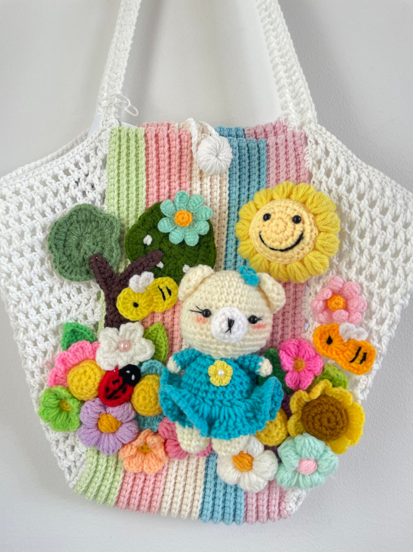 Storytelling Book Bag – Handmade Crochet Tote 🌼
