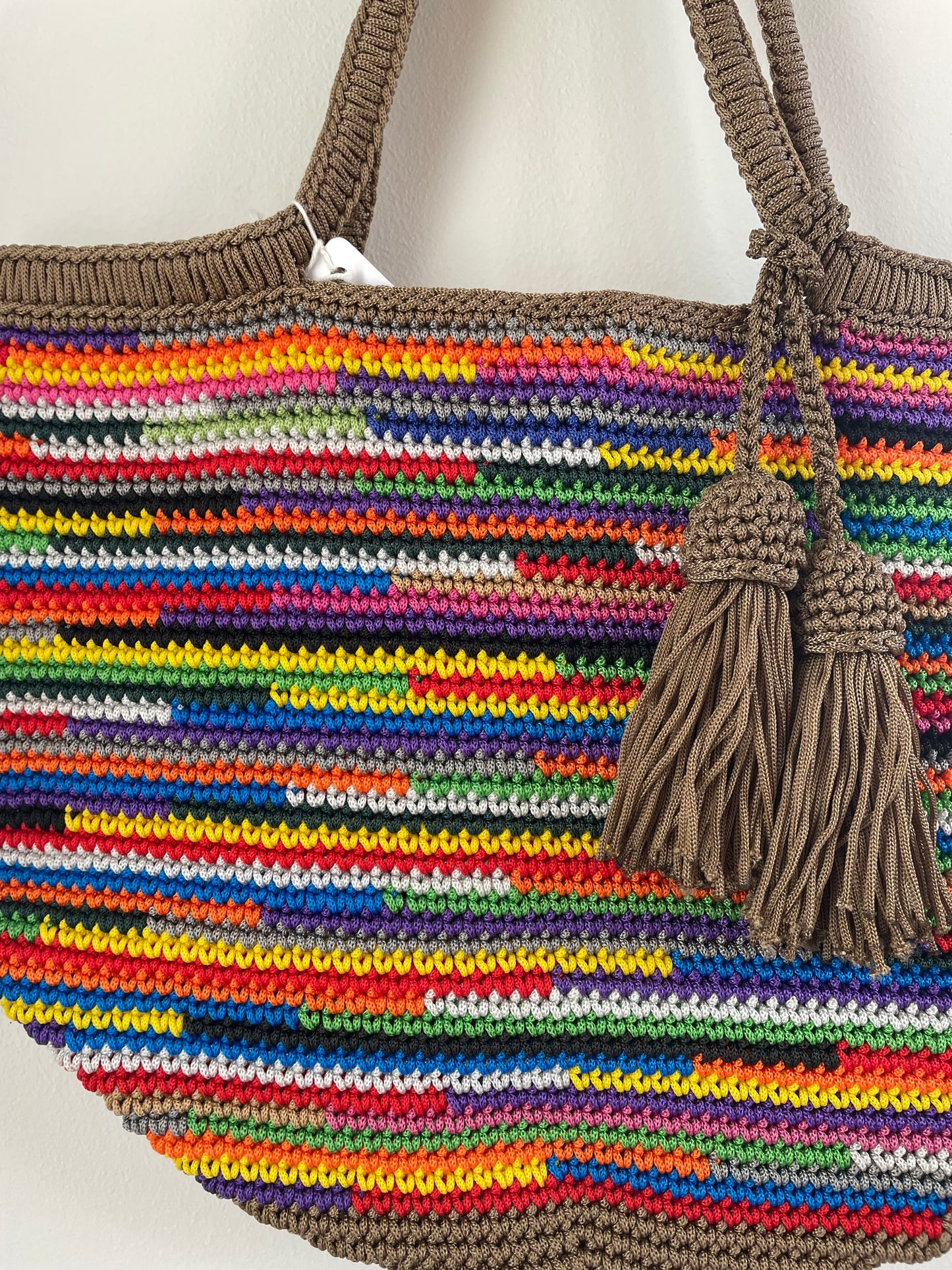 Handmade Crochet Rainbow Tote Bag 🌈
